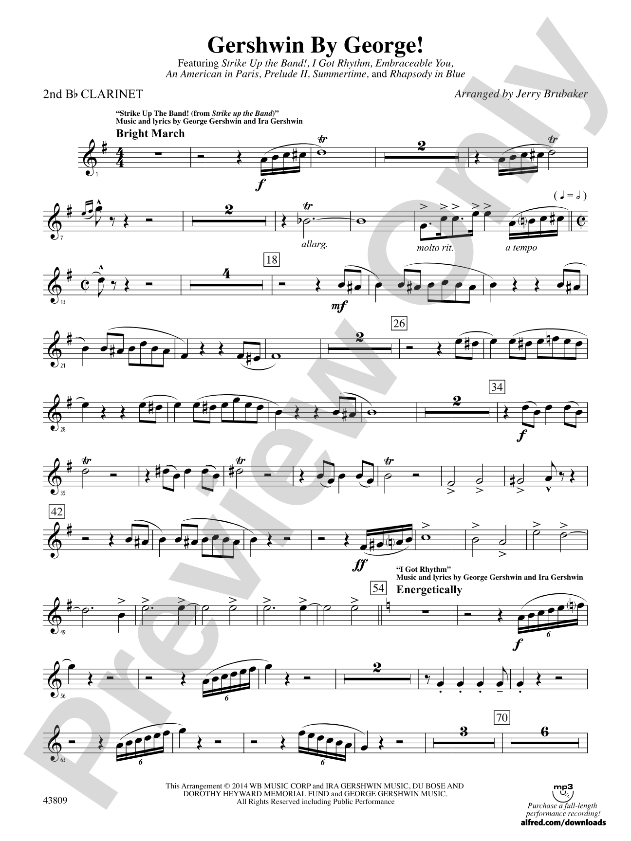 Gershwin by George!: 2nd B-flat Clarinet