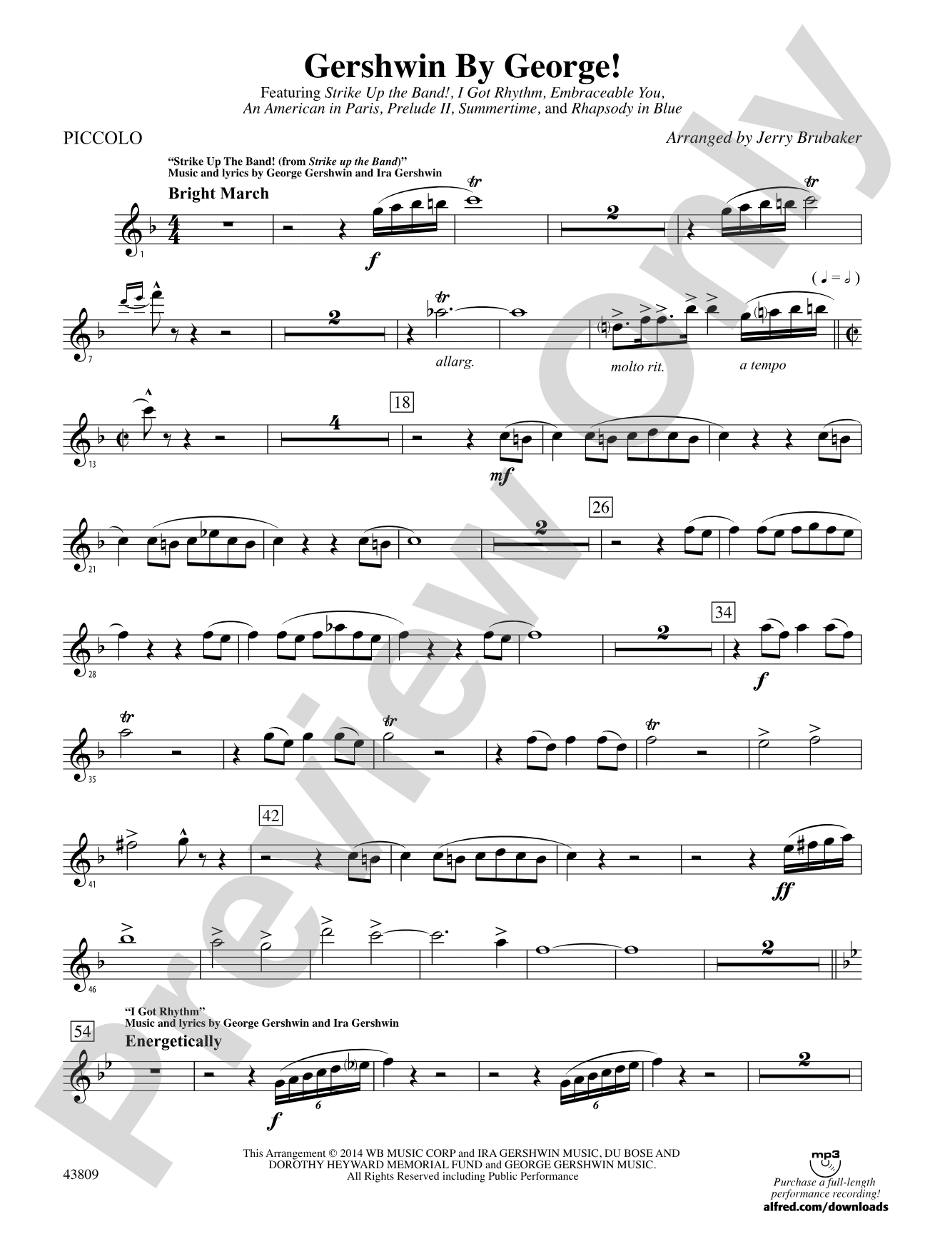 Gershwin by George!: Piccolo