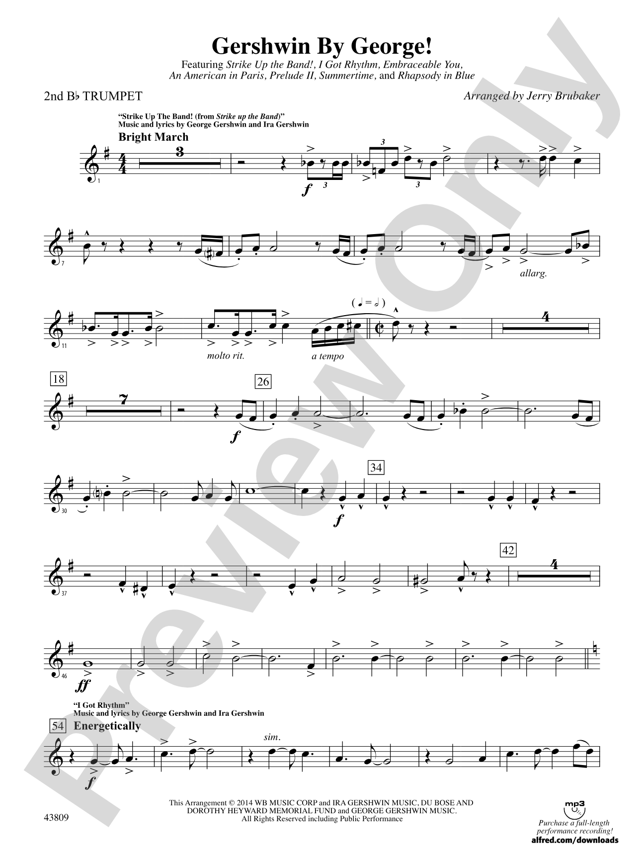 Gershwin by George!: 2nd B-flat Trumpet