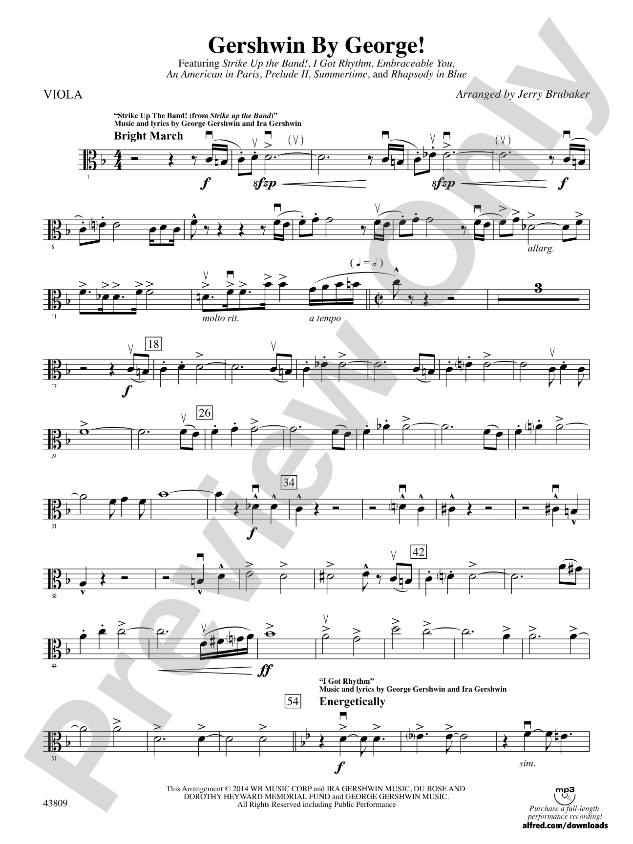 Gershwin by George!: Viola