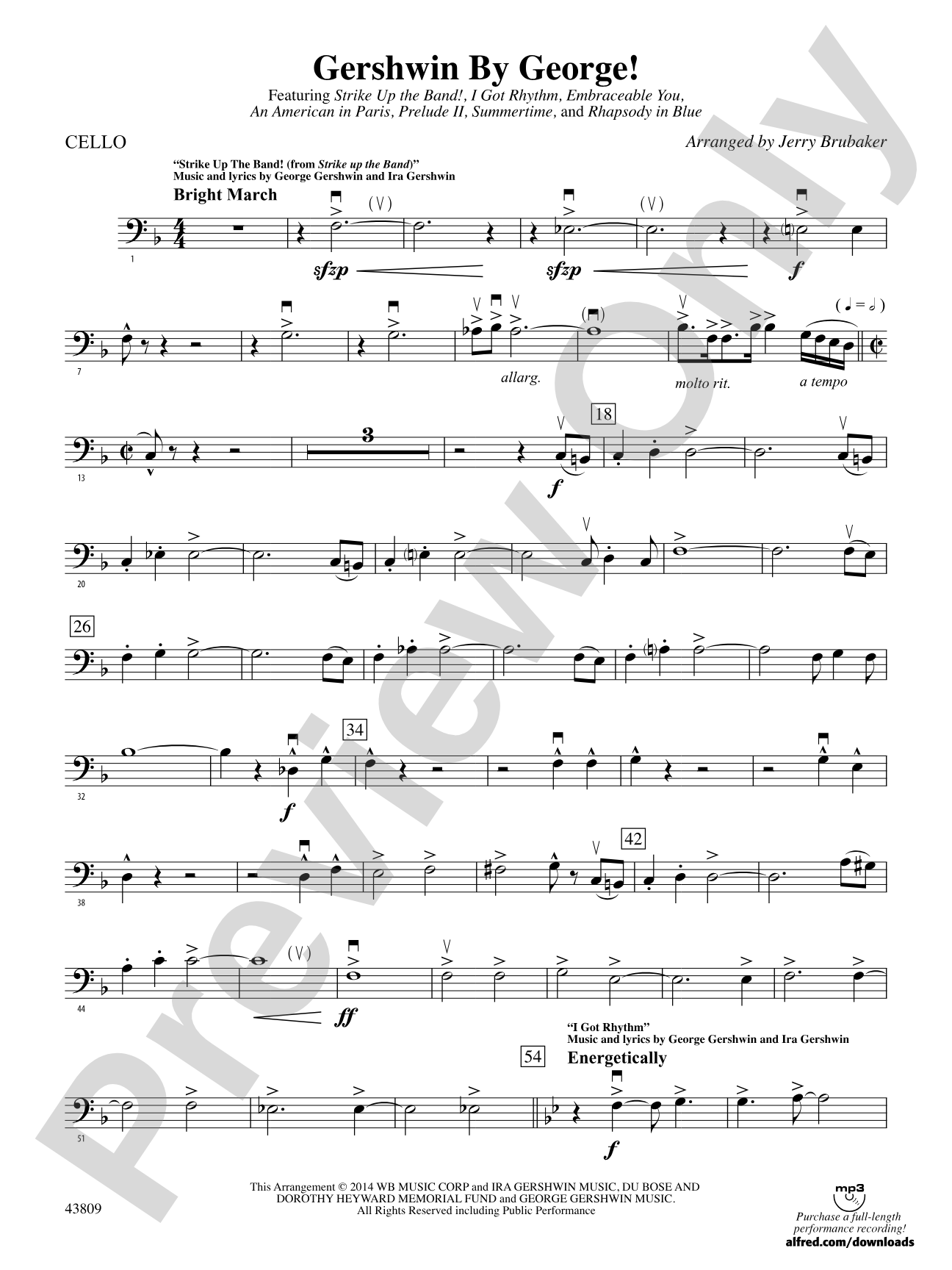Gershwin by George!: Cello