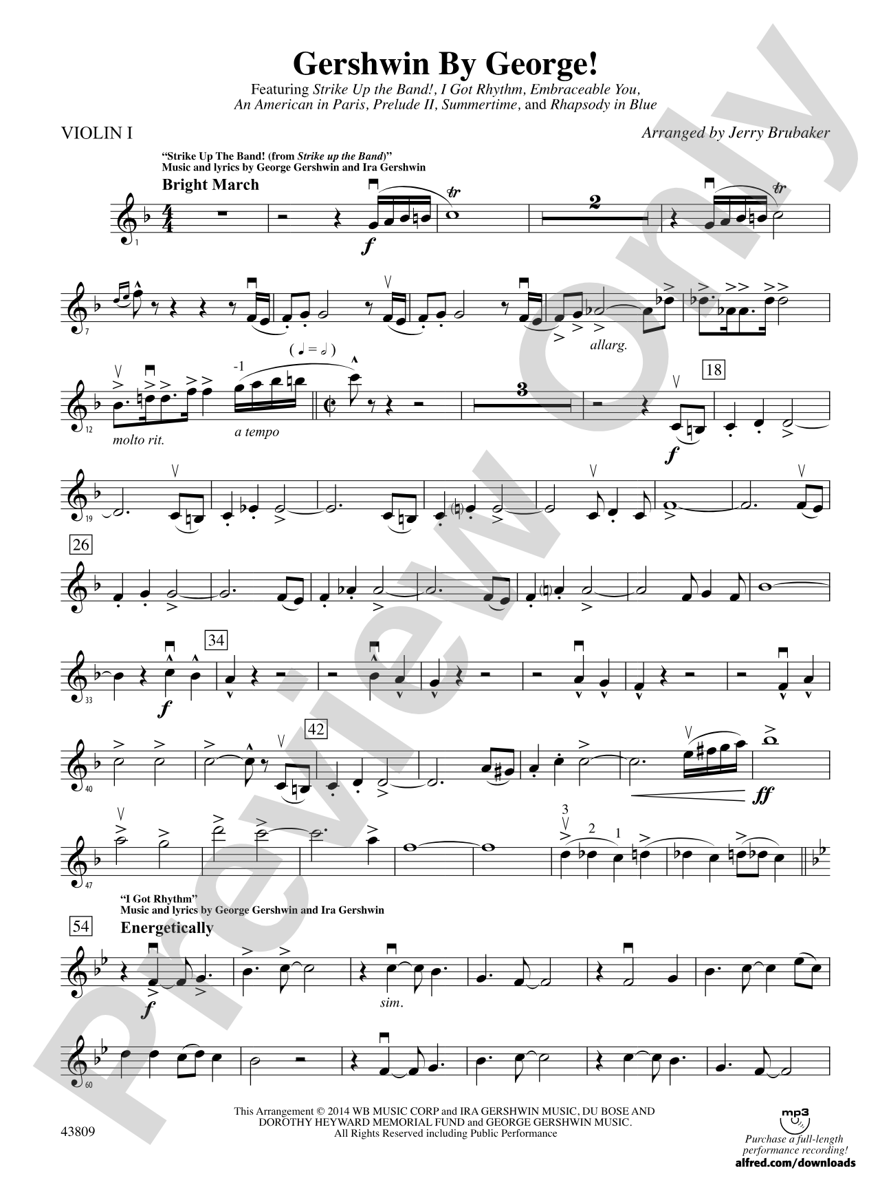 Gershwin by George!: 1st Violin