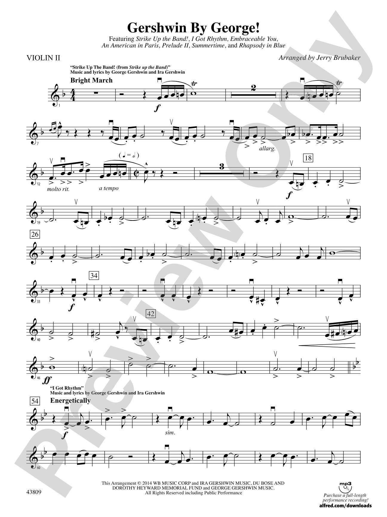 Gershwin by George!: 2nd Violin
