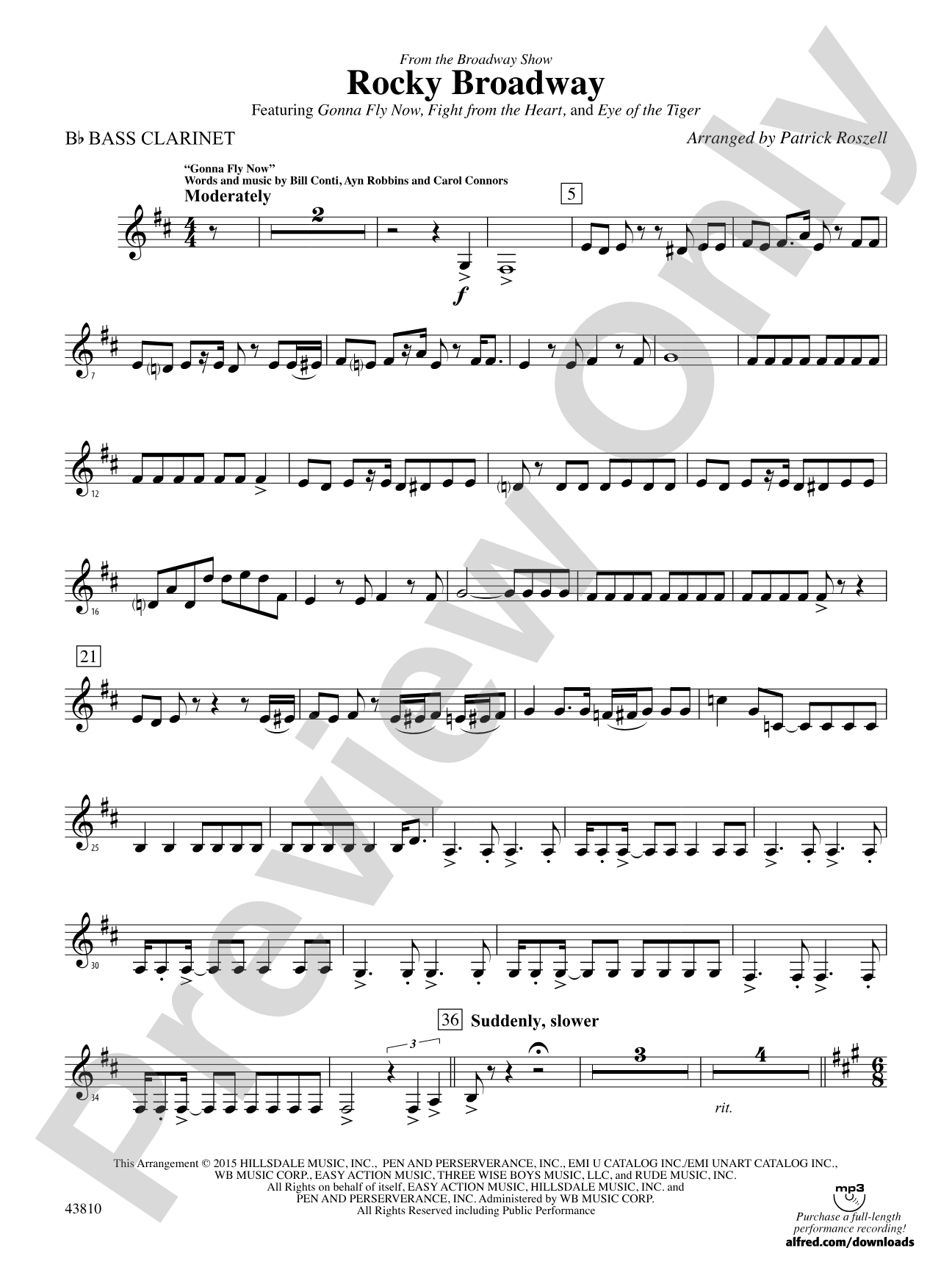 Rocky Broadway: B-flat Bass Clarinet