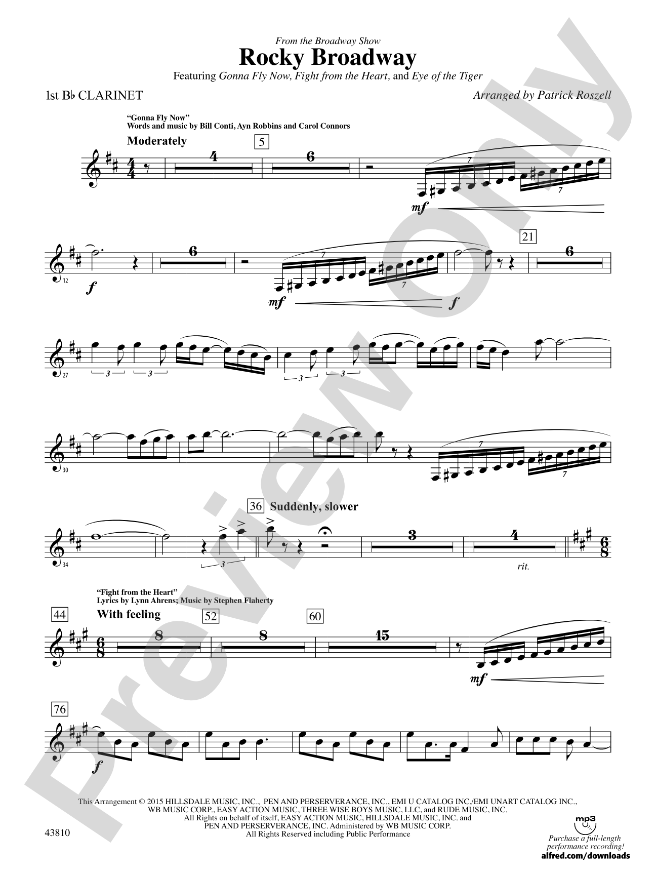 Rocky Broadway: 1st B-flat Clarinet