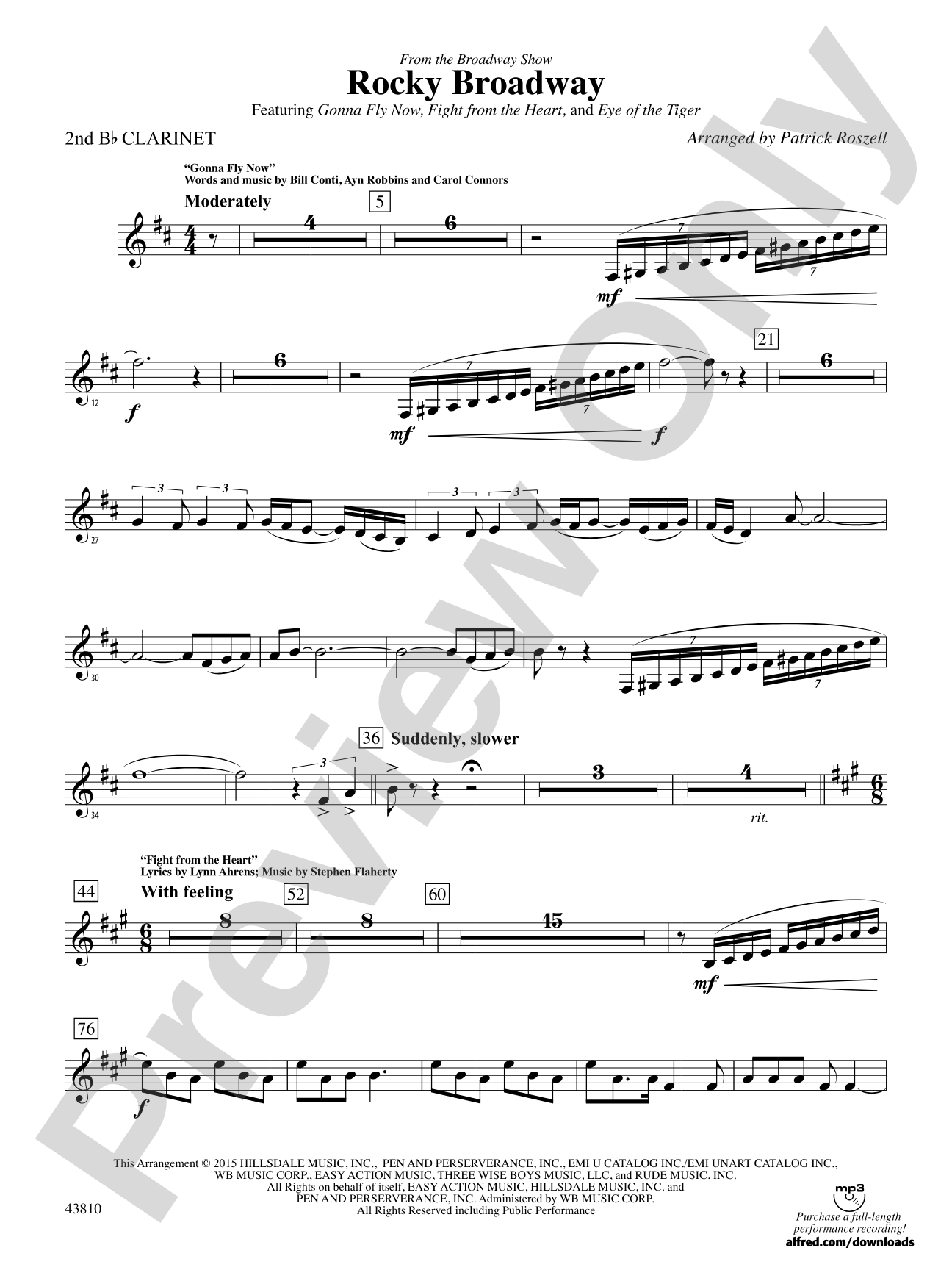 Rocky Broadway: 2nd B-flat Clarinet
