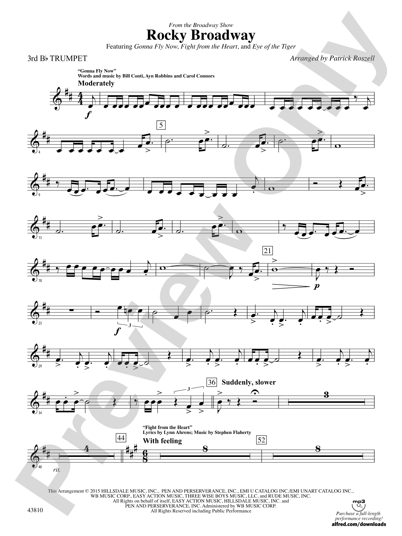 Rocky Broadway: 3rd B-flat Trumpet