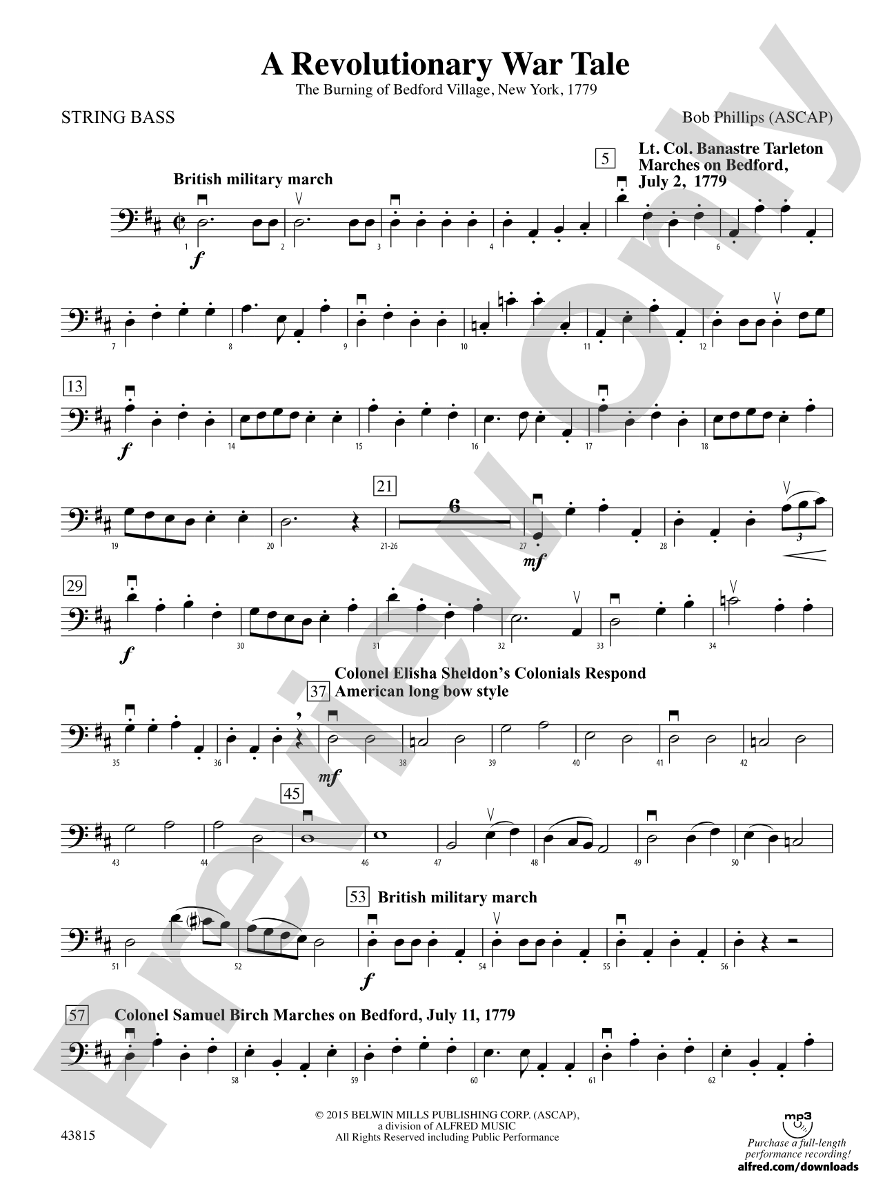 A Revolutionary War Tale: String Bass