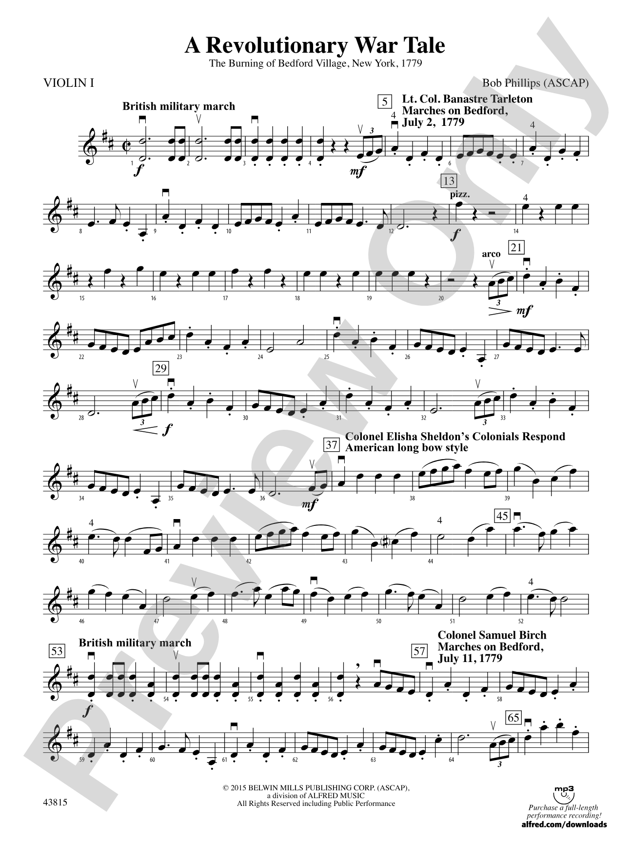 A Revolutionary War Tale: 1st Violin