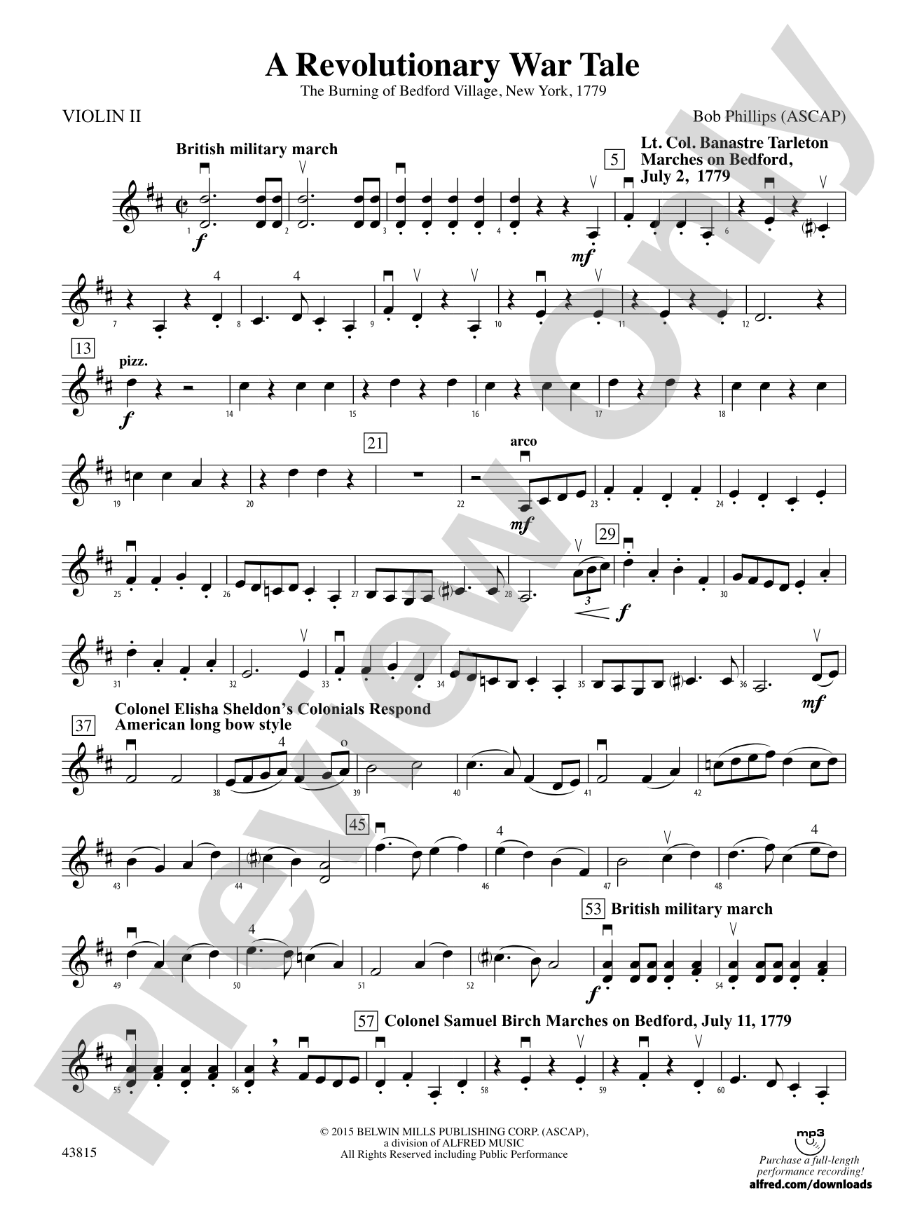 A Revolutionary War Tale: 2nd Violin