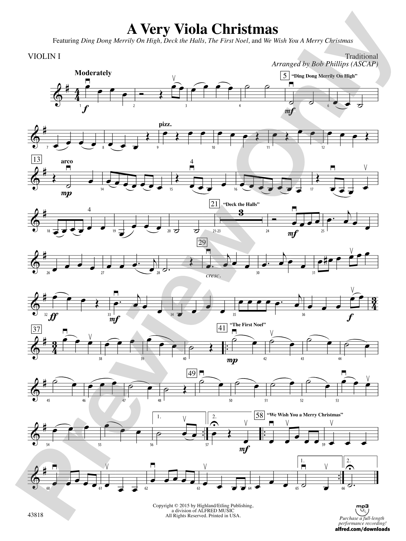 A Very Viola Christmas: 1st Violin