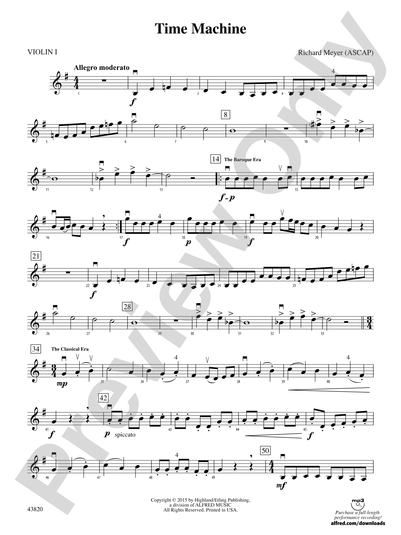 Time Machine: 1st Violin