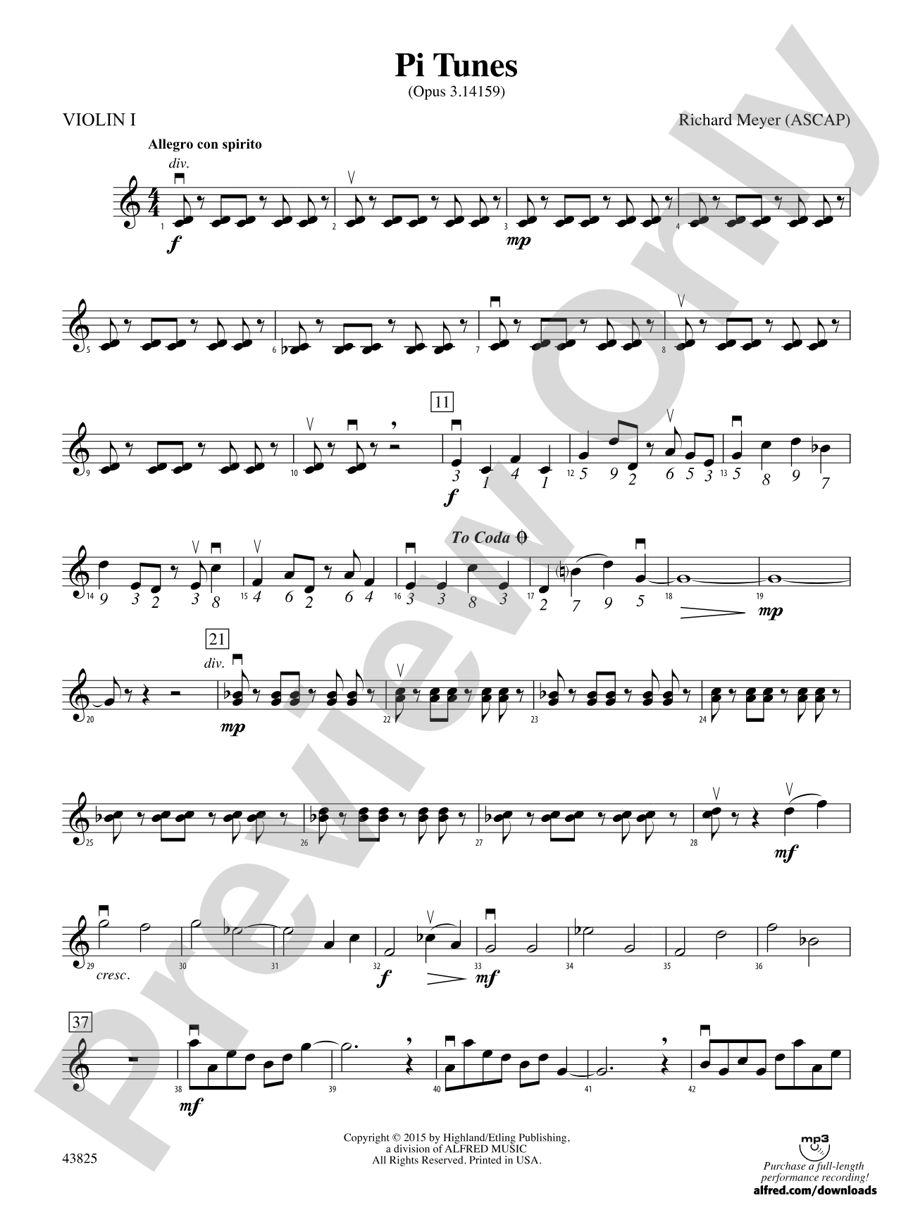 Pi Tunes: 1st Violin