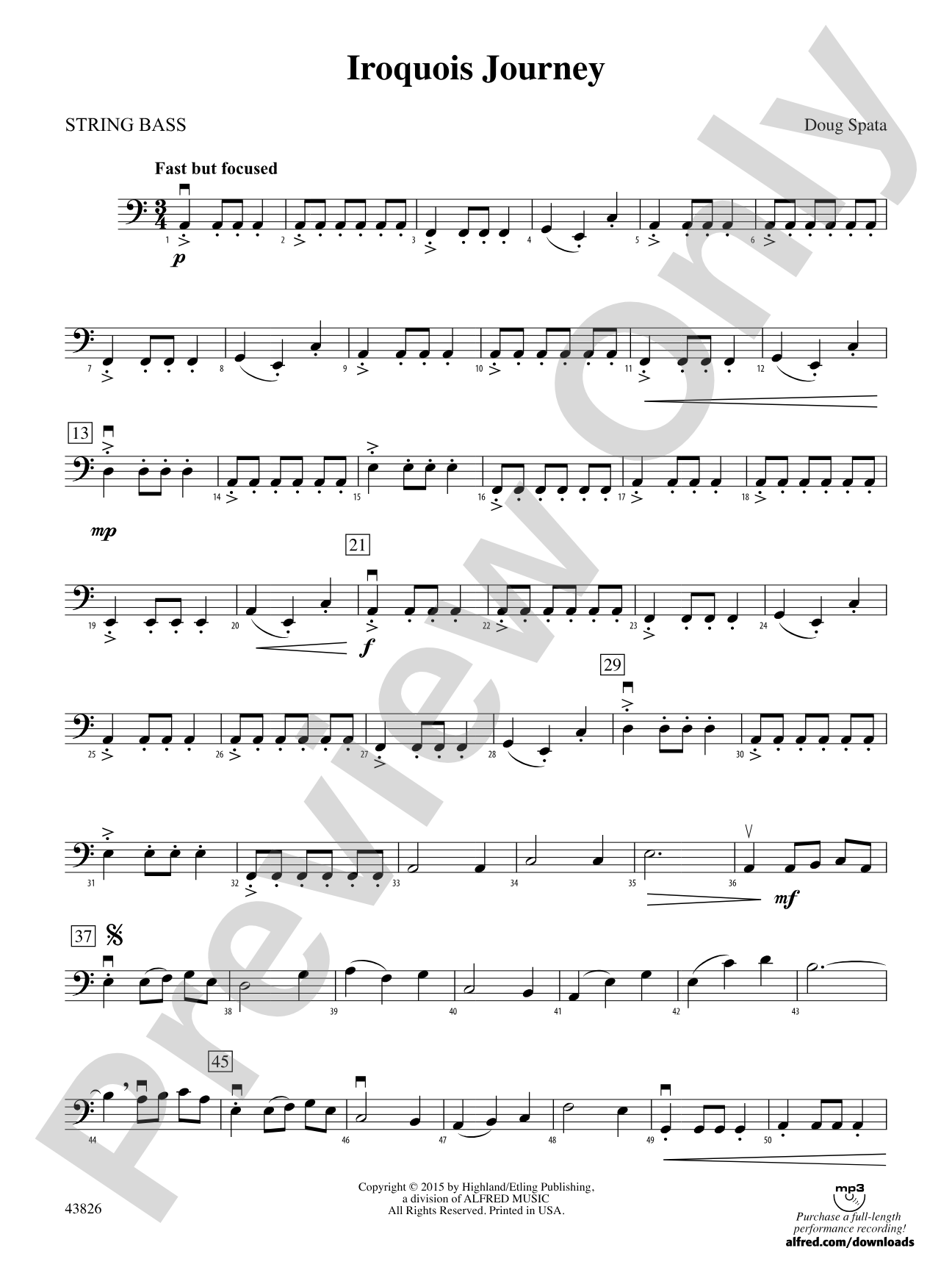 Iroquois Journey: String Bass