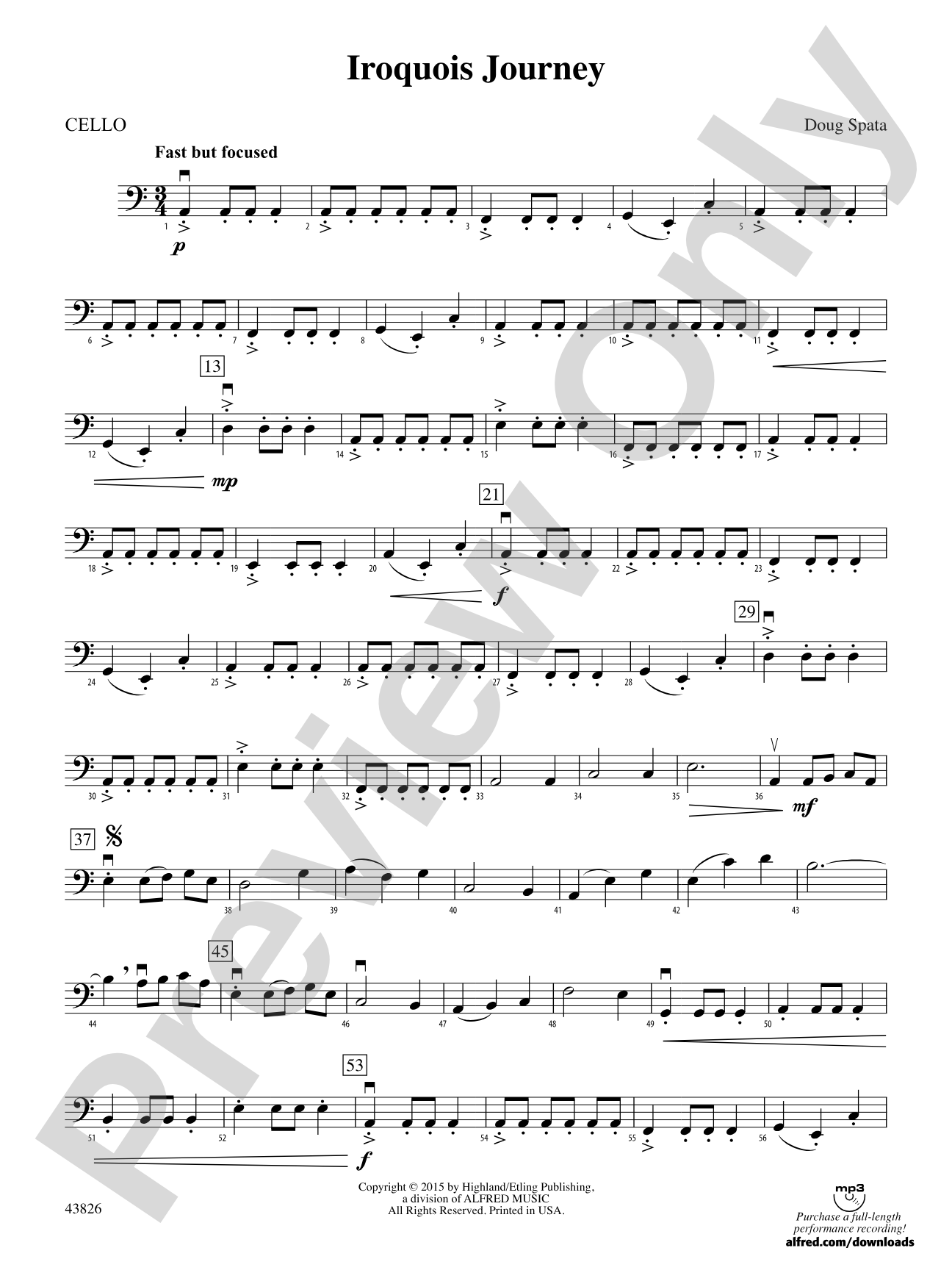 Iroquois Journey: Cello