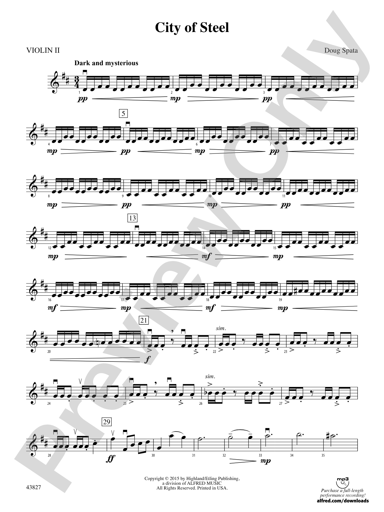 City of Steel: 2nd Violin
