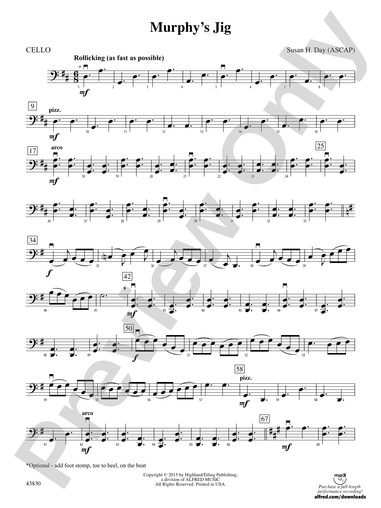 Murphy's Jig: Cello