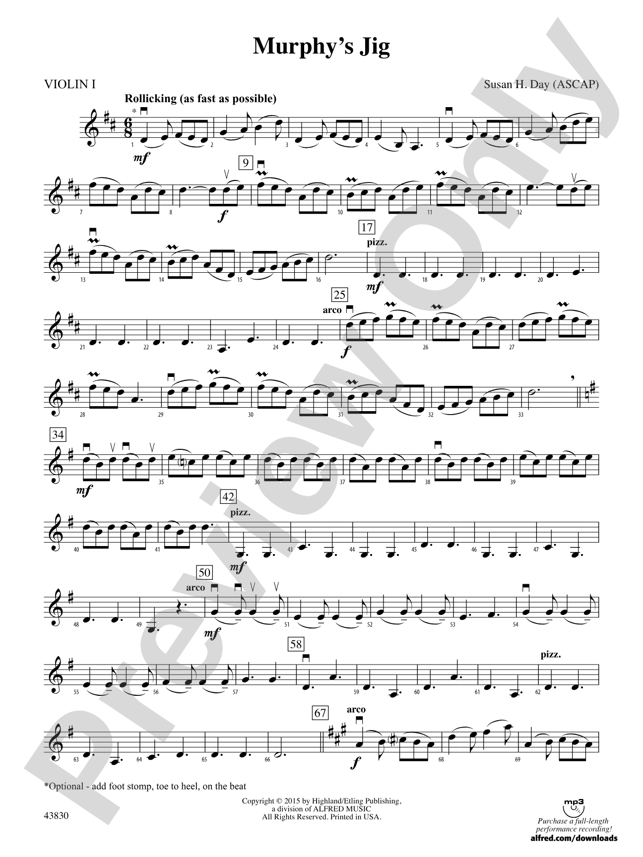 Murphy's Jig: 1st Violin