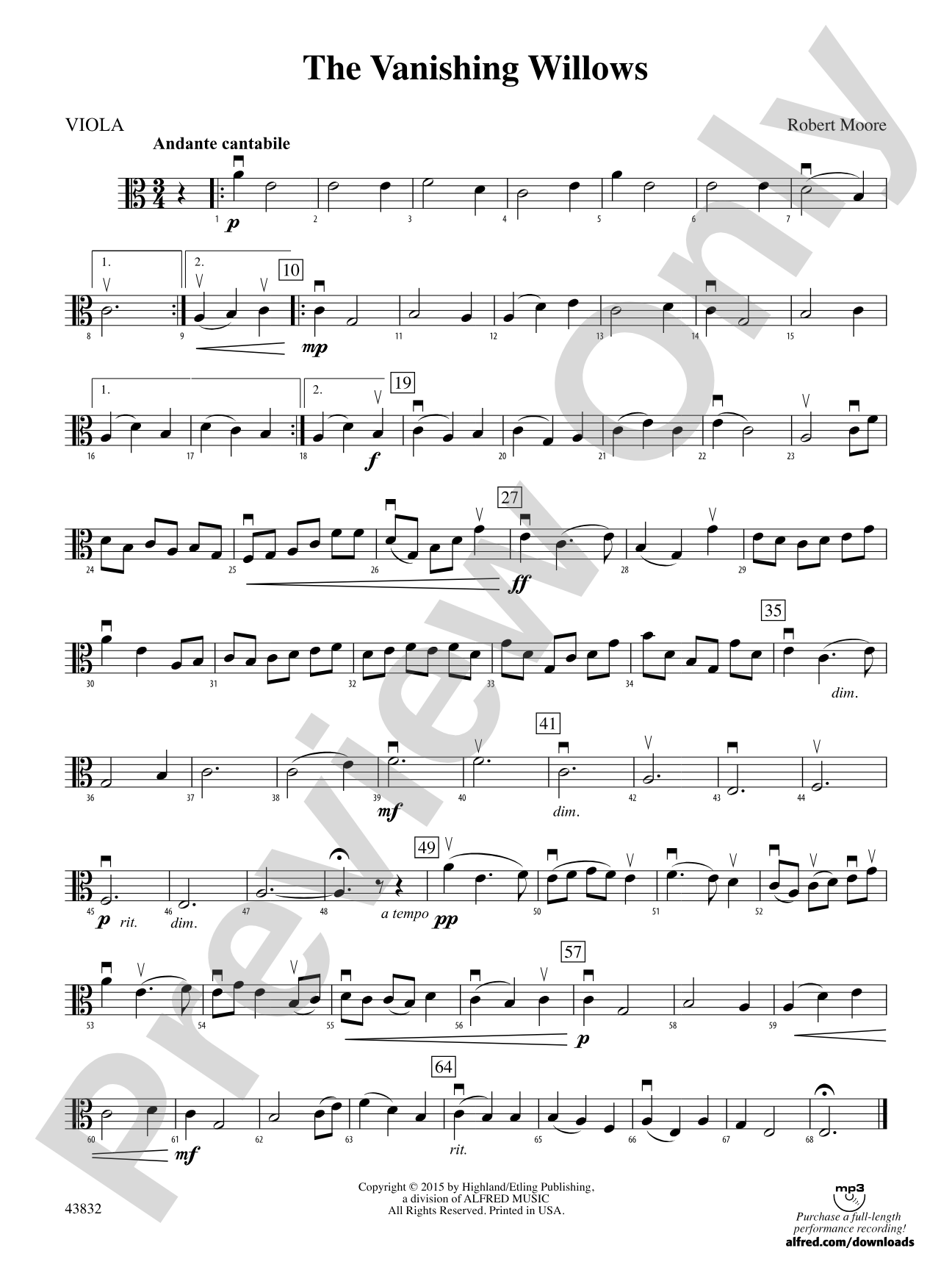 The Vanishing Willows: Viola