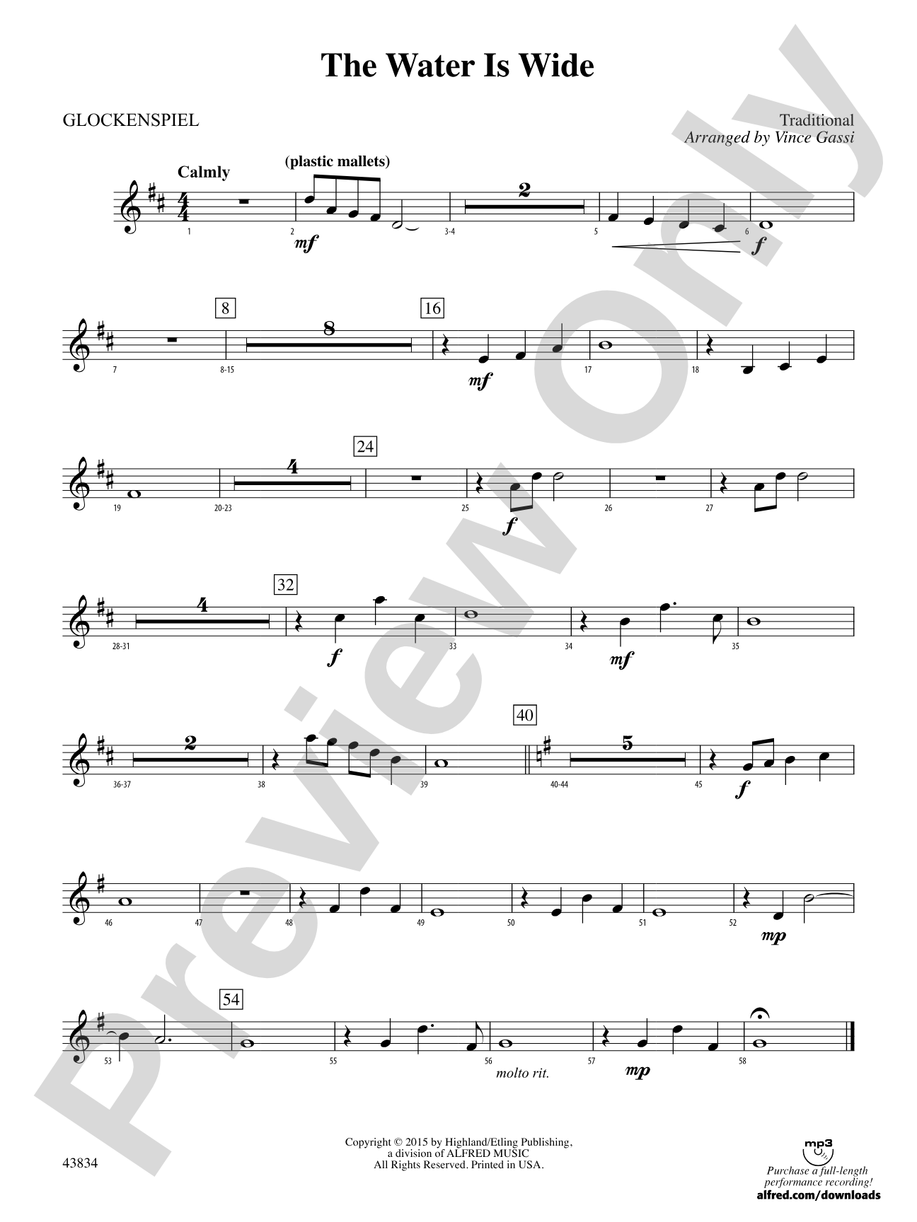 The Water Is Wide: Glockenspiel