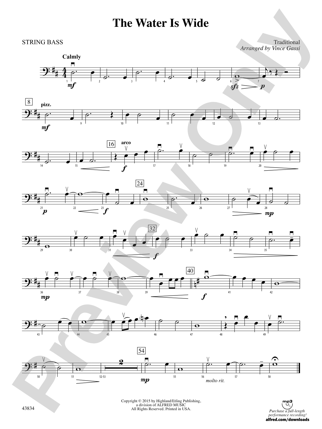 The Water Is Wide: String Bass