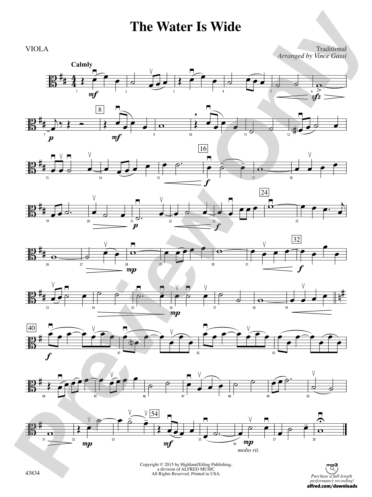 The Water Is Wide: Viola