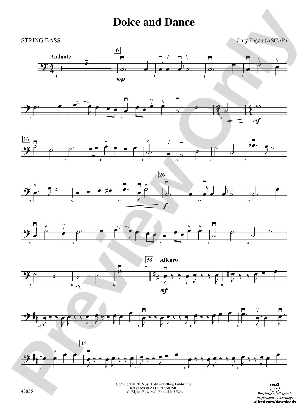 Dolce and Dance: String Bass