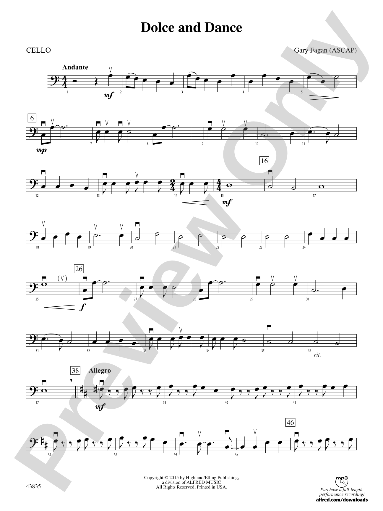 Dolce and Dance: Cello