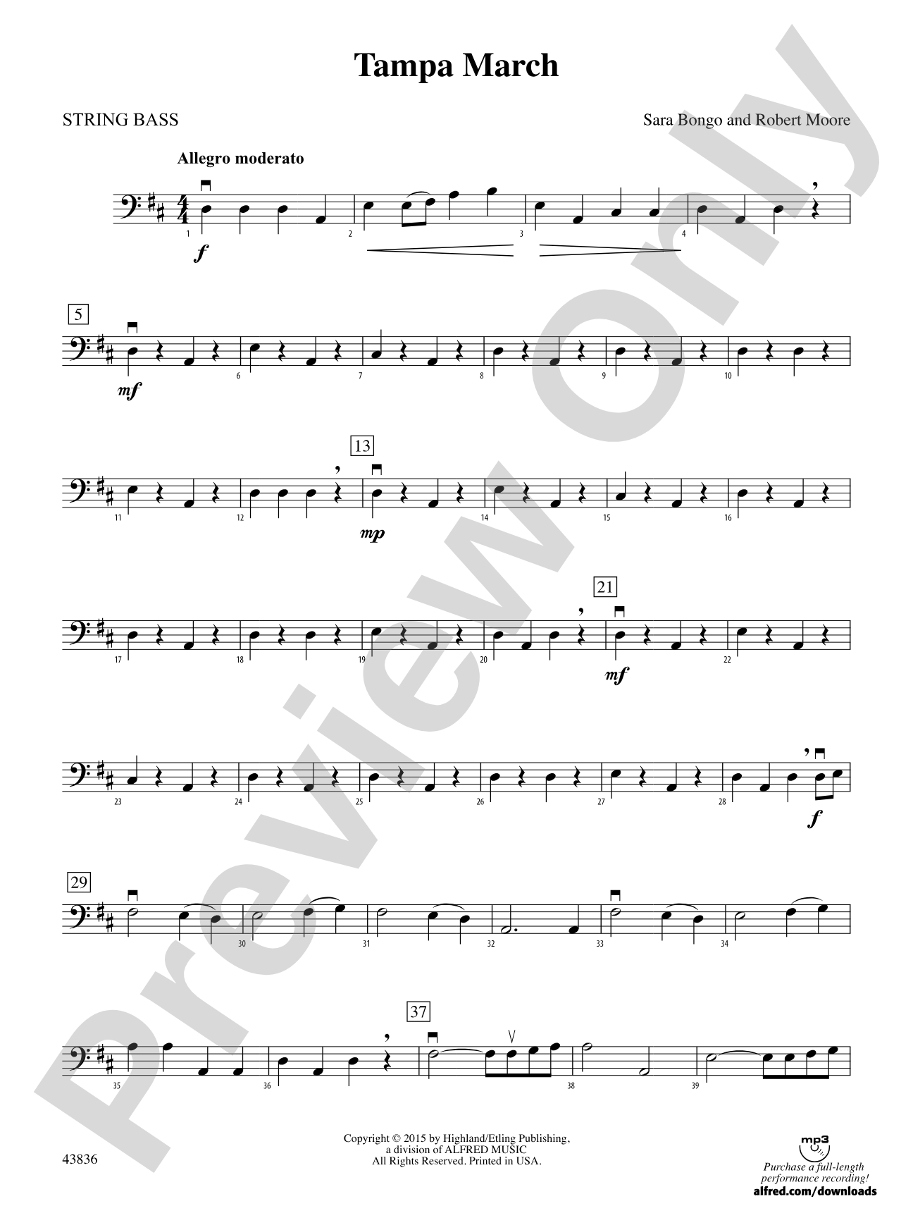 Tampa March: String Bass