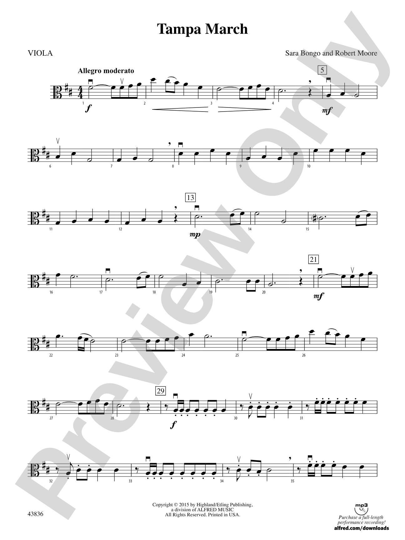 Tampa March: Viola