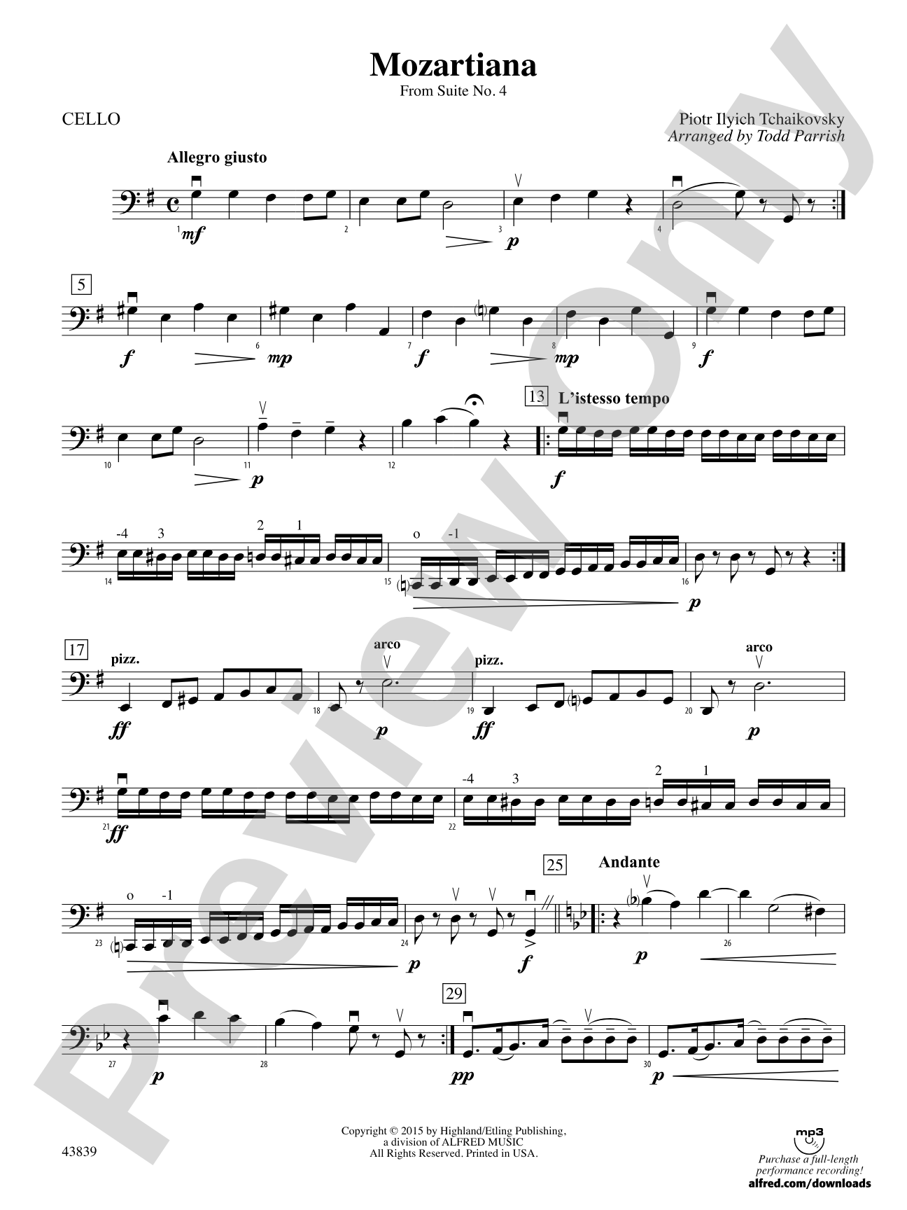 Mozartiana: Cello