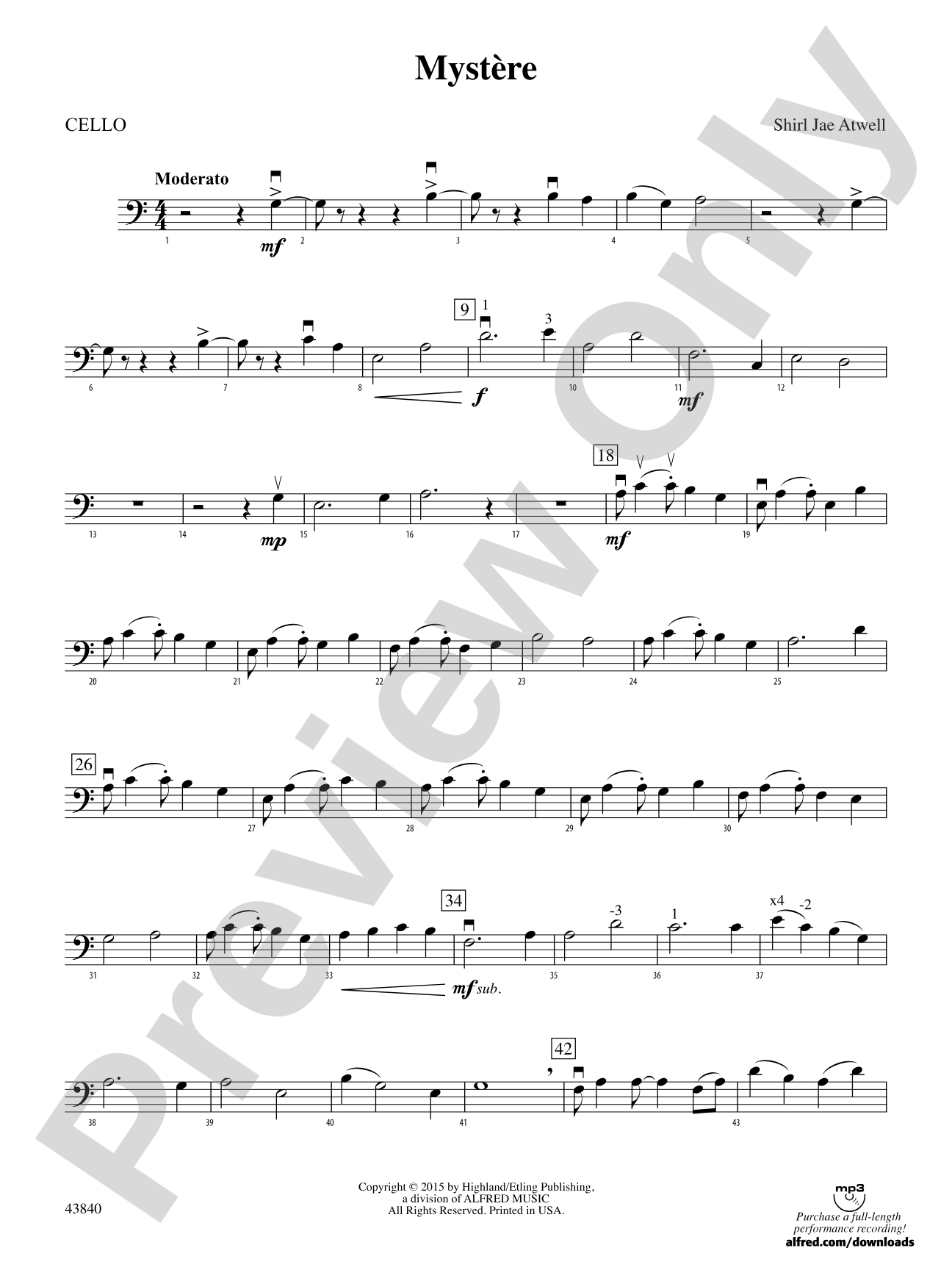 Mystère: Cello