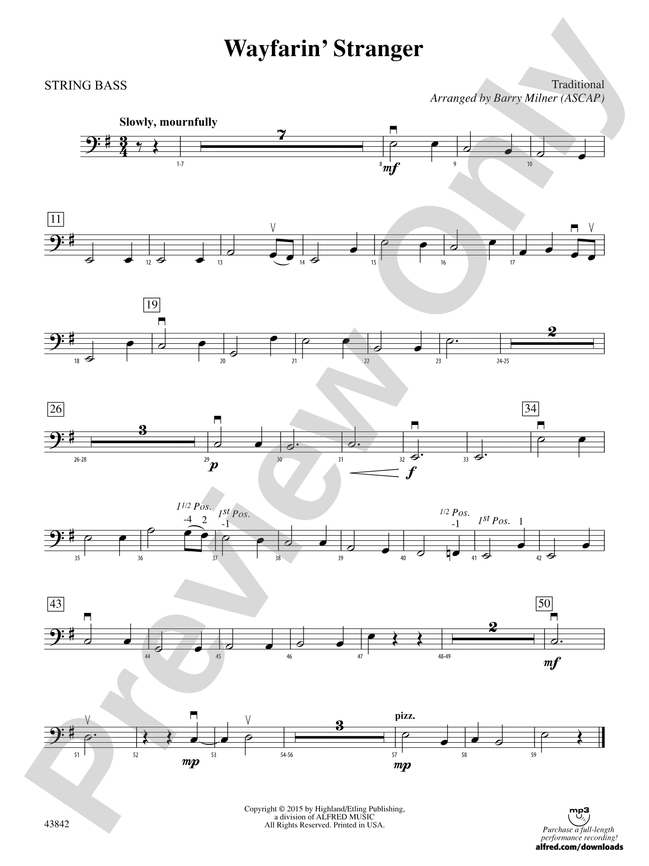 Wayfarin' Stranger: String Bass