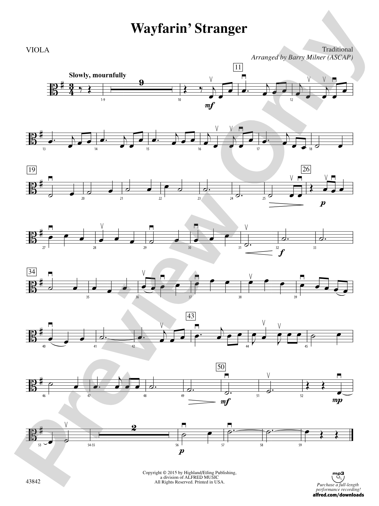 Wayfarin' Stranger: Viola