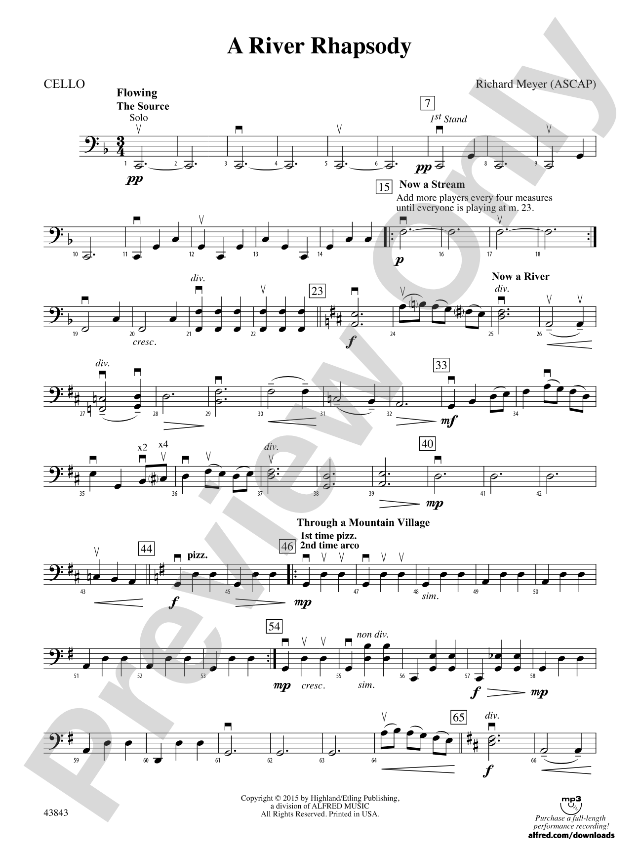 A River Rhapsody: Cello