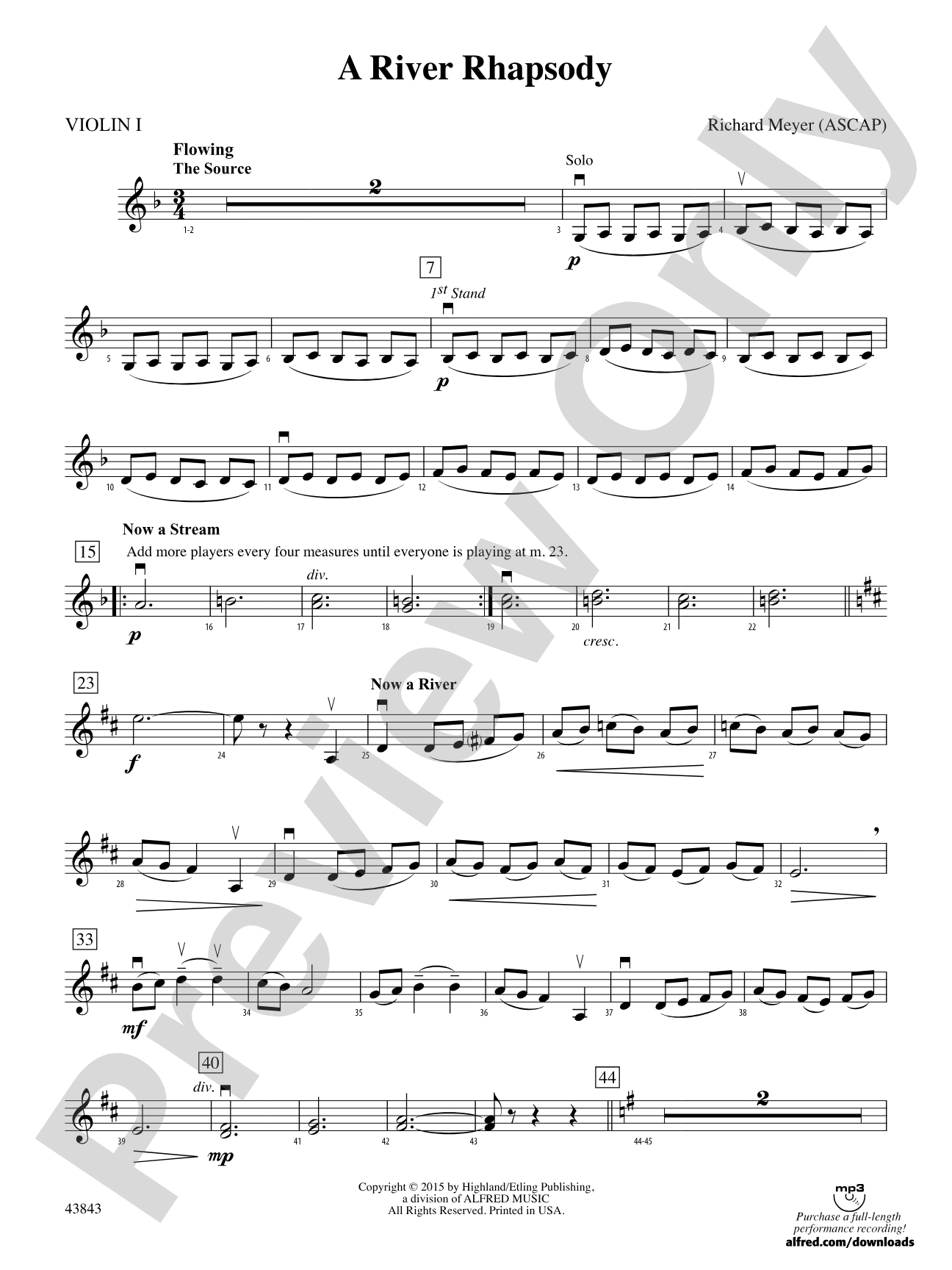 A River Rhapsody: 1st Violin