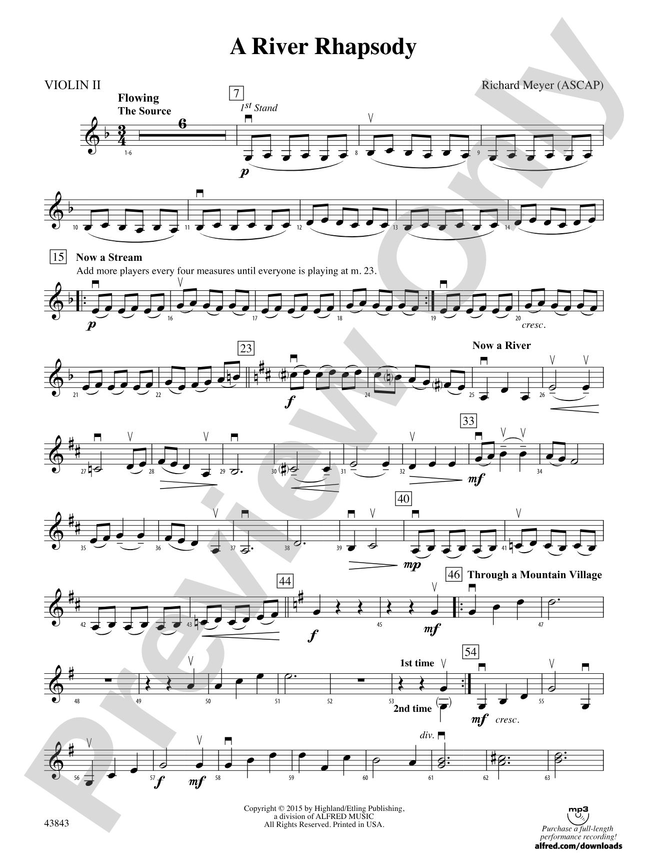 A River Rhapsody: 2nd Violin