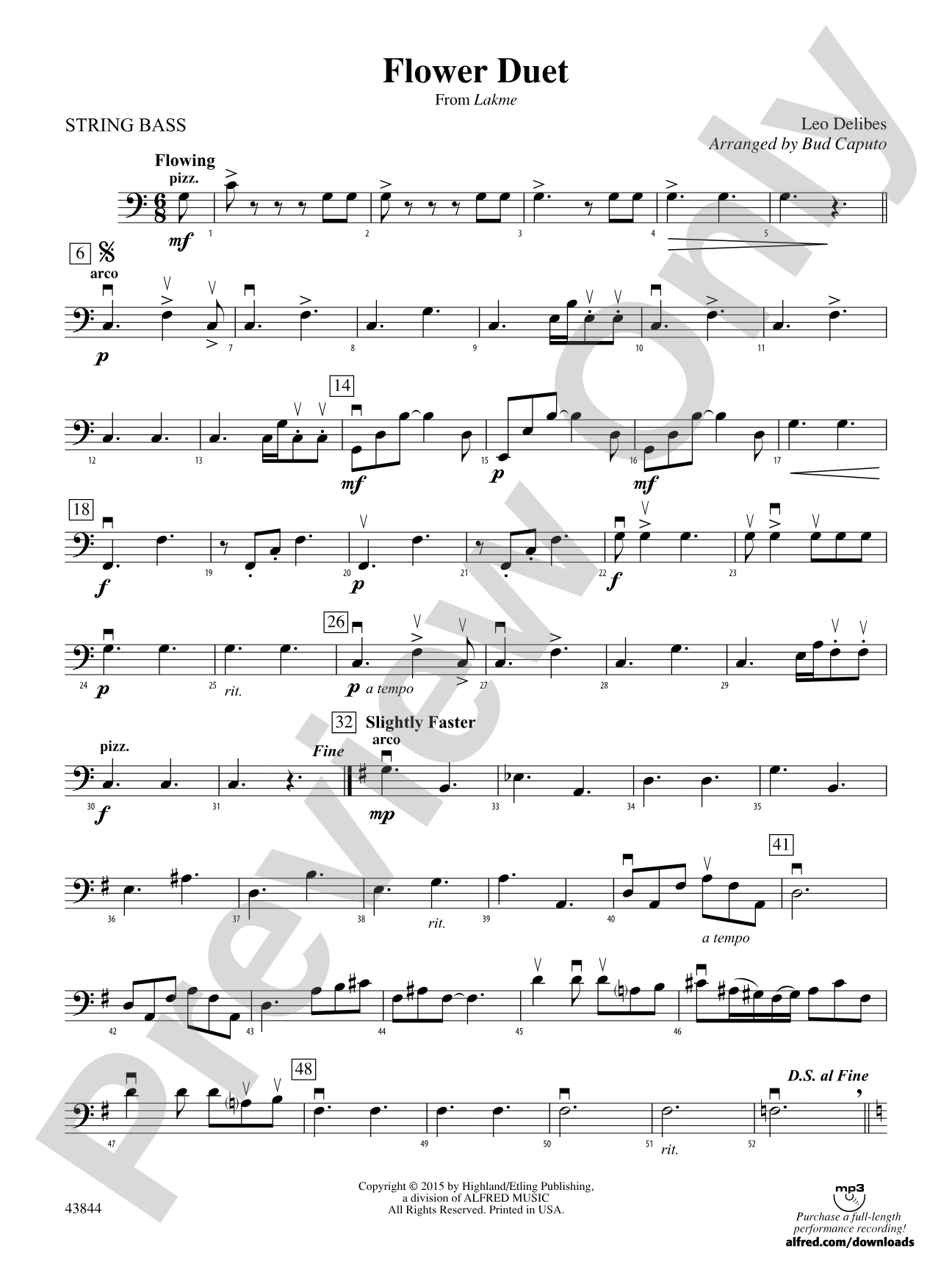 Flower Duet: String Bass