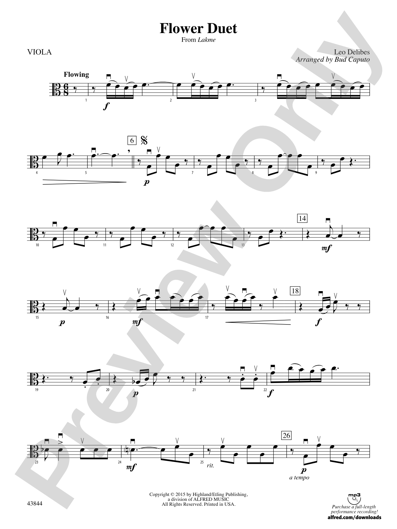 Flower Duet: Viola