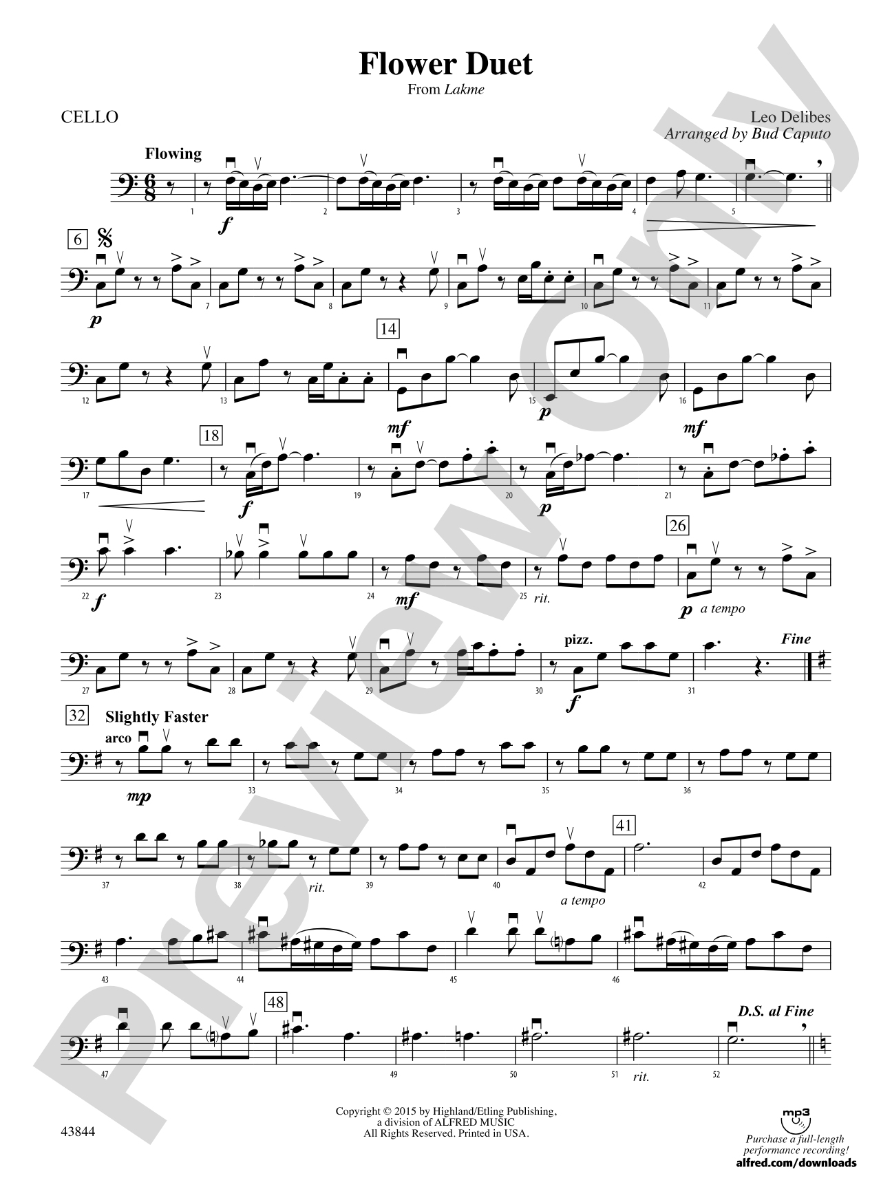 Flower Duet: Cello