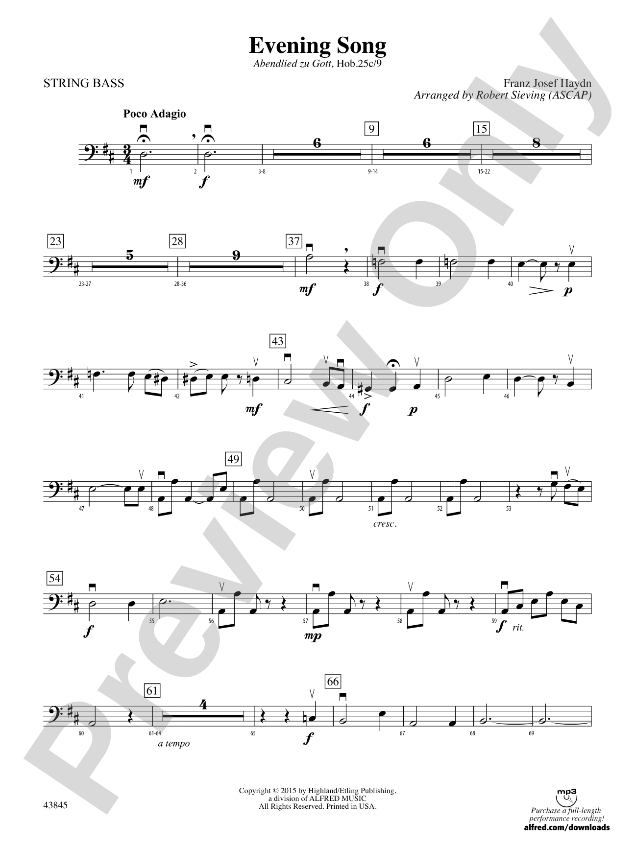 Evening Song: String Bass