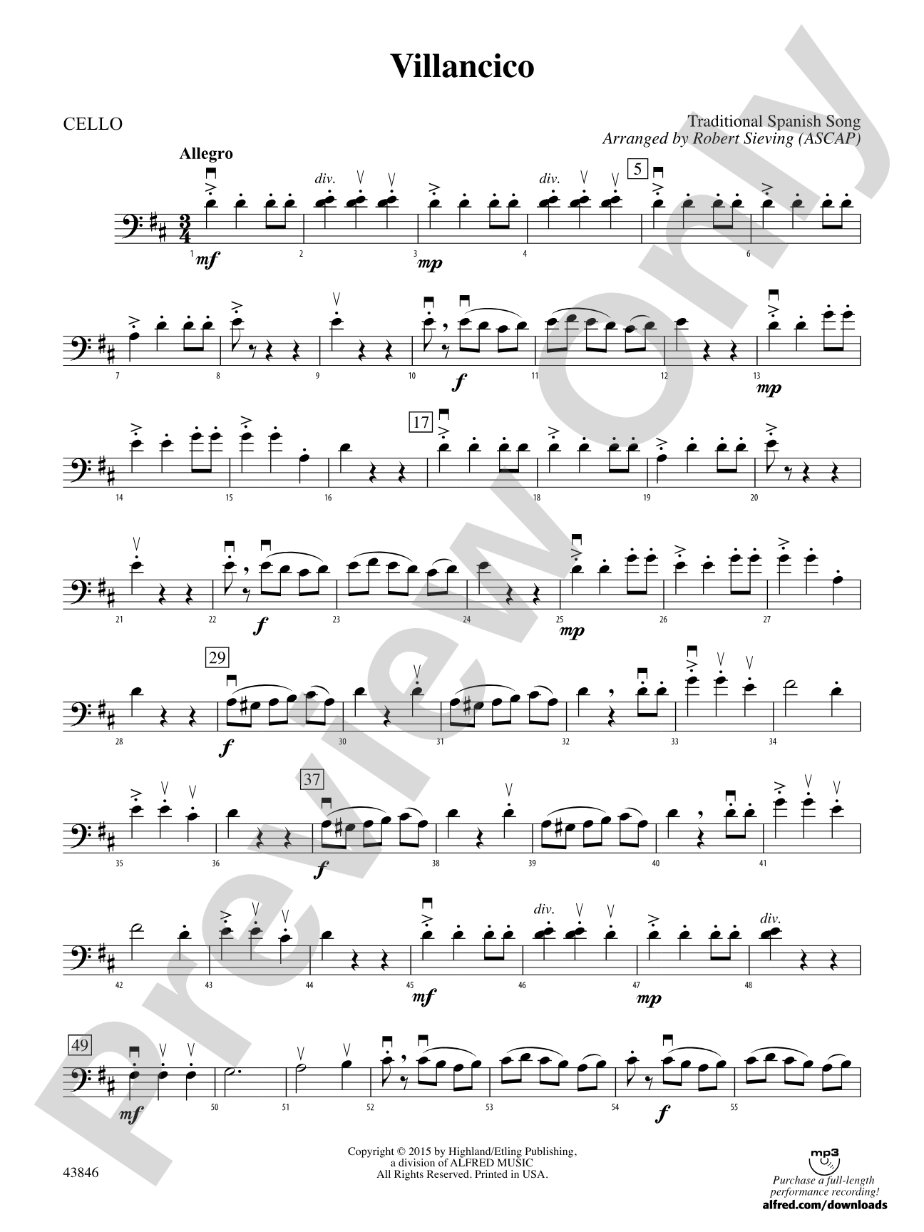 Villancico: Cello