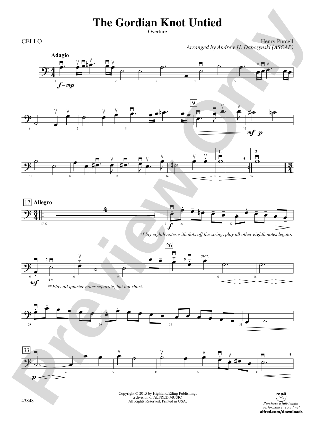 The Gordian Knot Untied: Cello