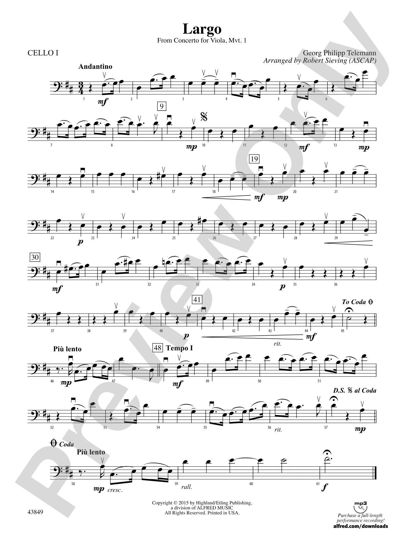 Largo: Cello