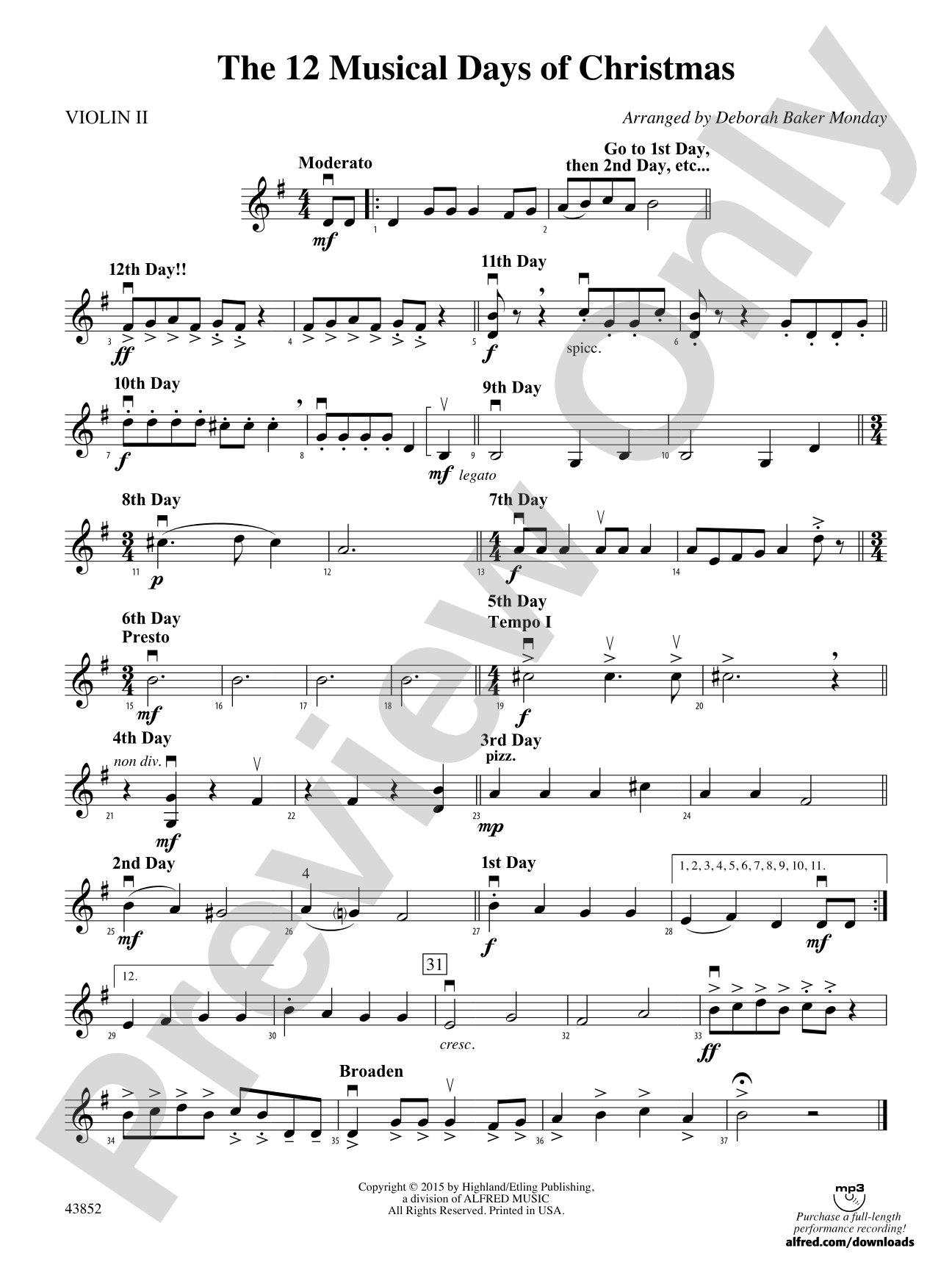 The 12 Musical Days of Christmas: 2nd Violin