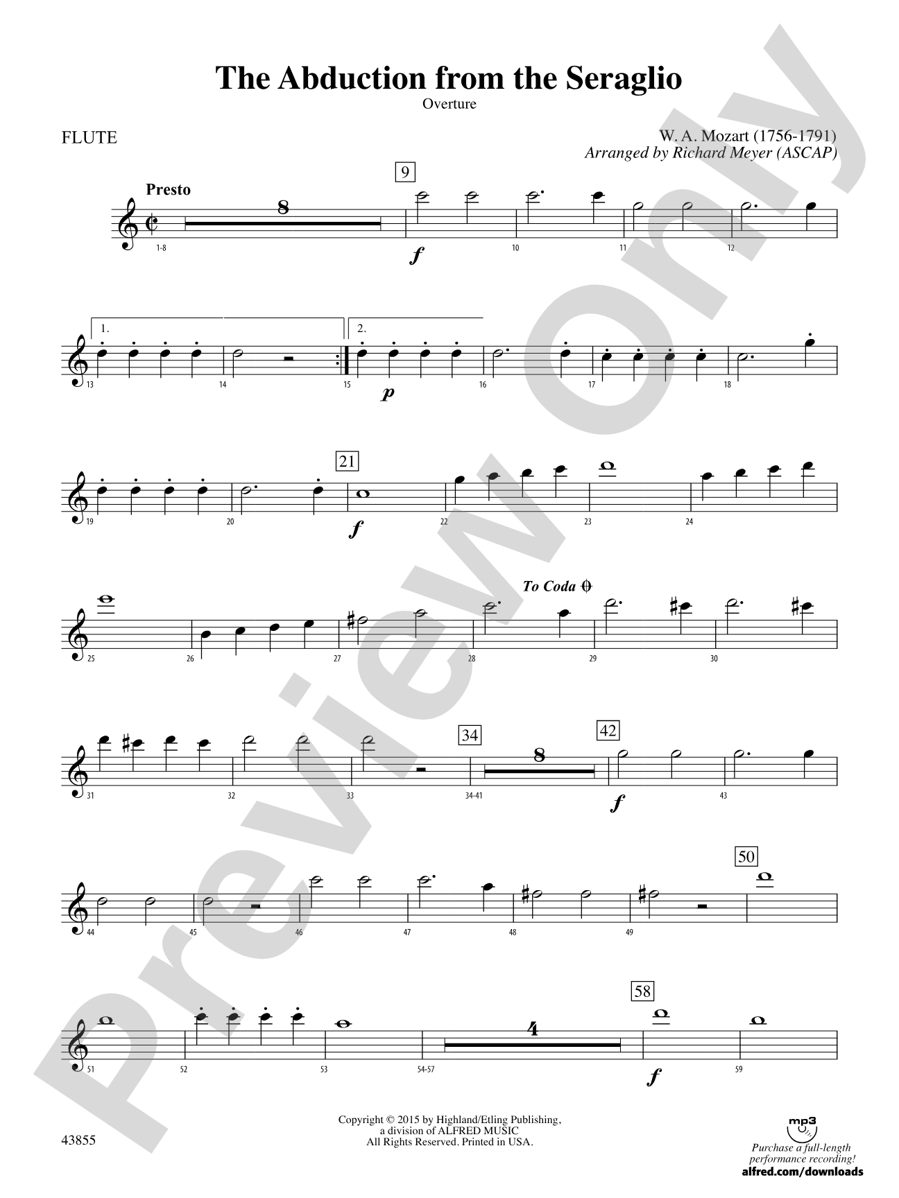 The Abduction from the Seraglio: Flute