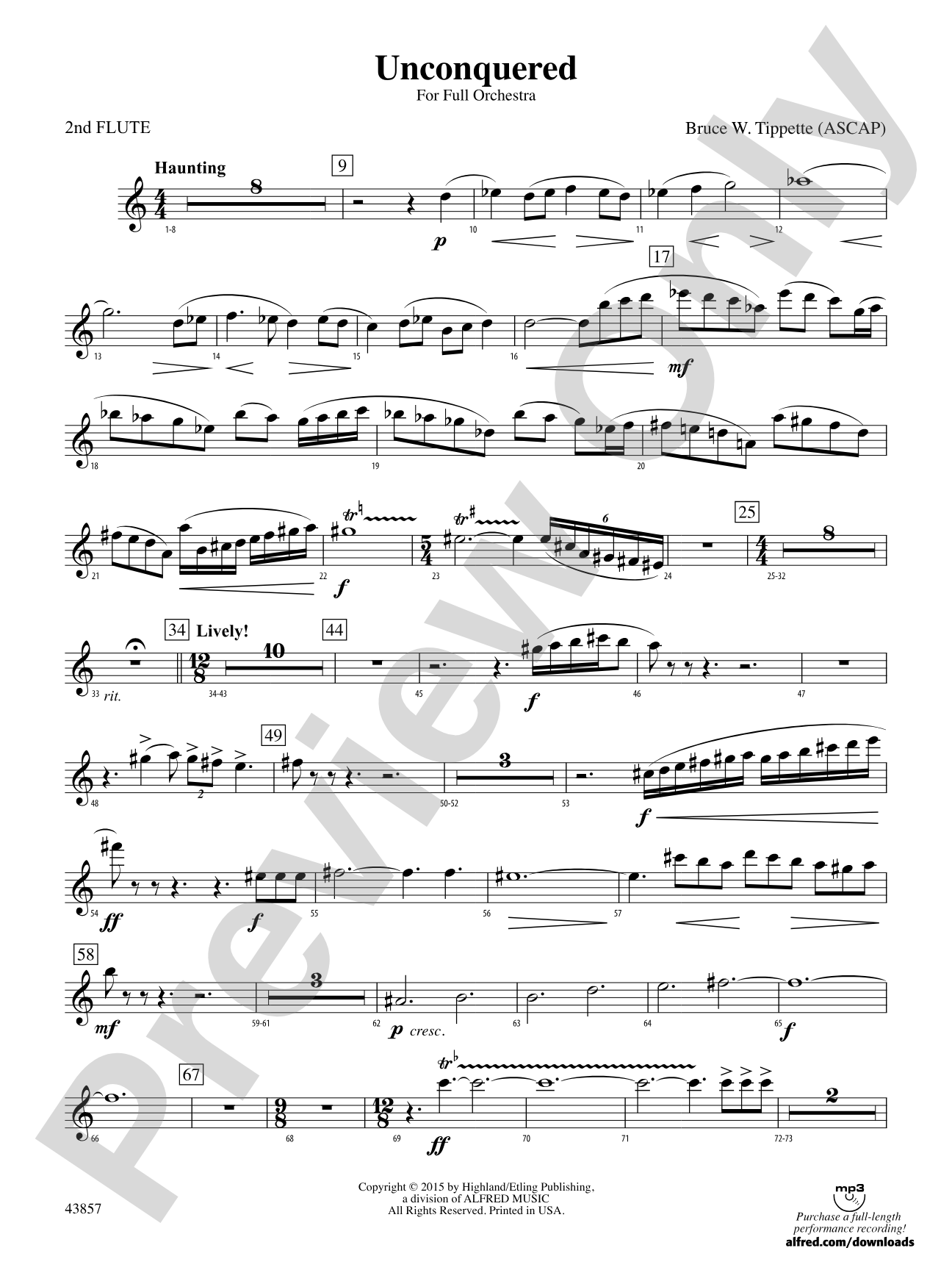 Unconquered: 2nd Flute