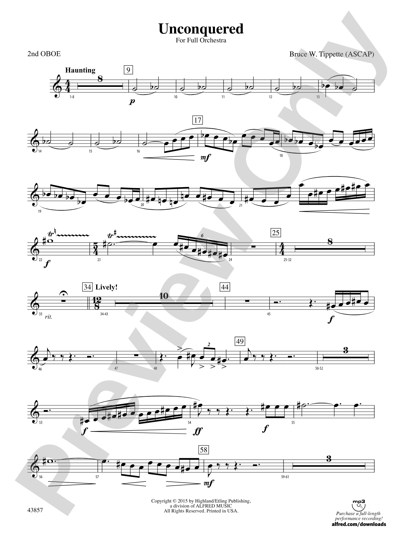 Unconquered: 2nd Oboe
