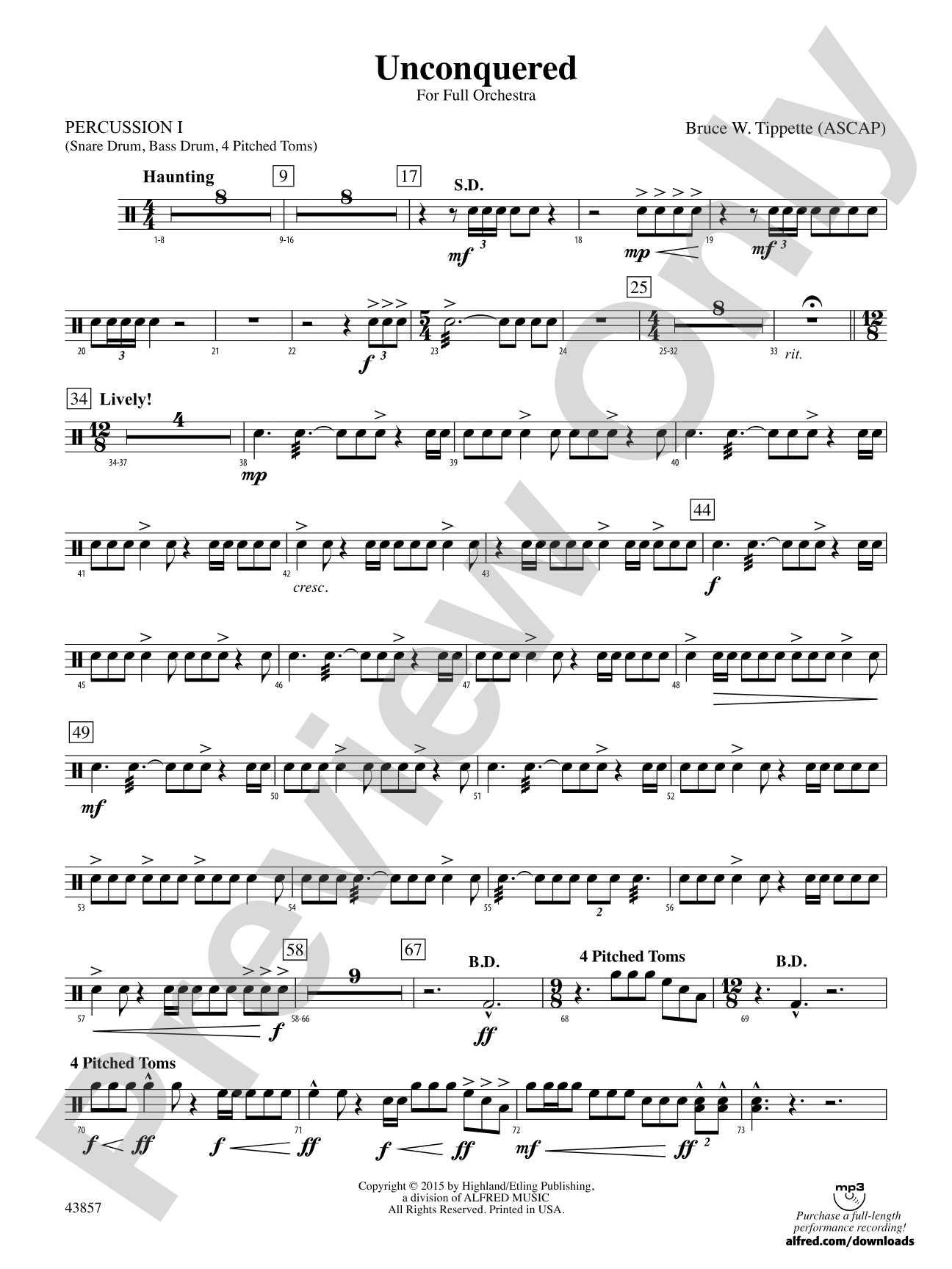Unconquered: 1st Percussion