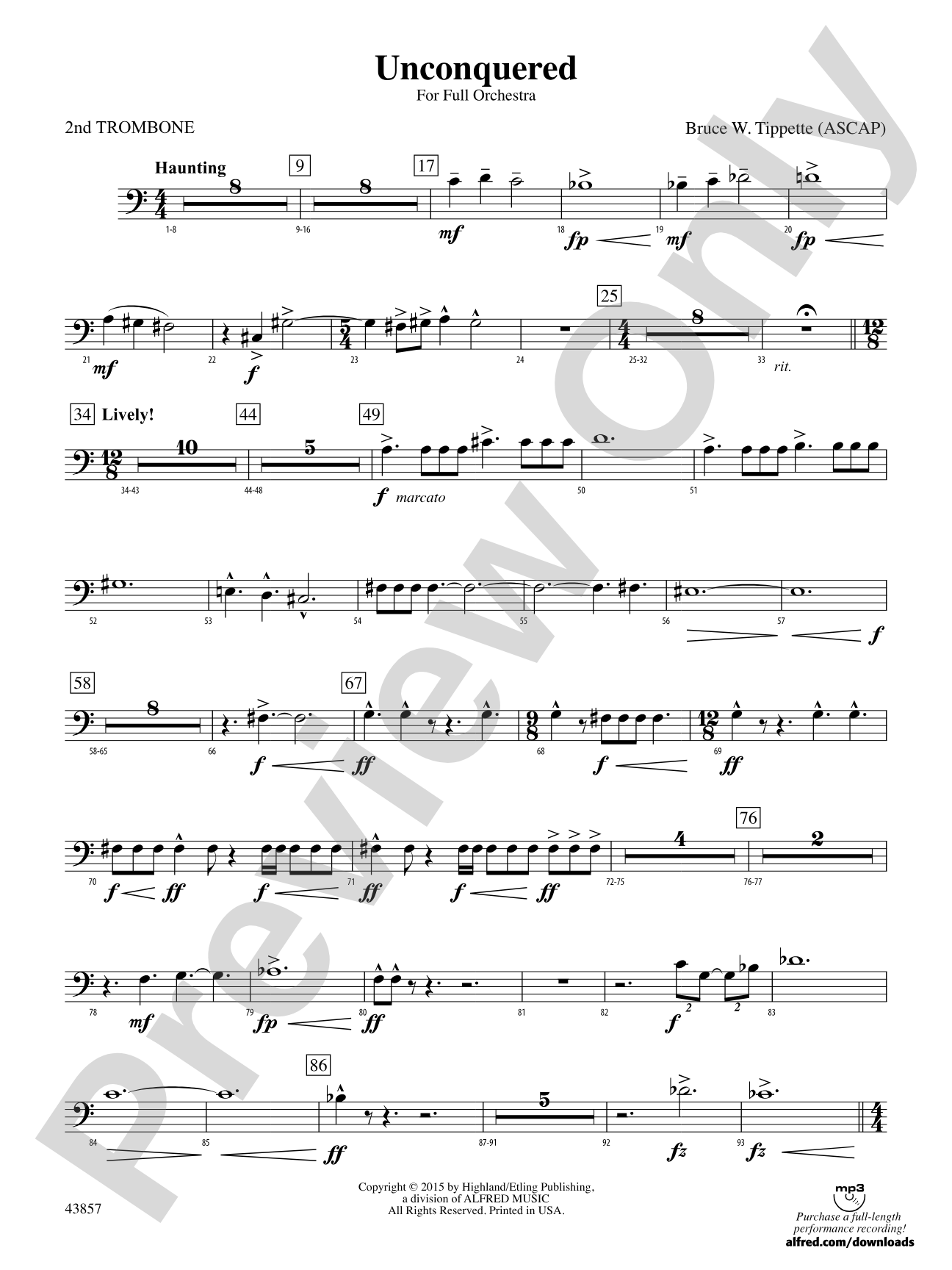 Unconquered: 2nd Trombone